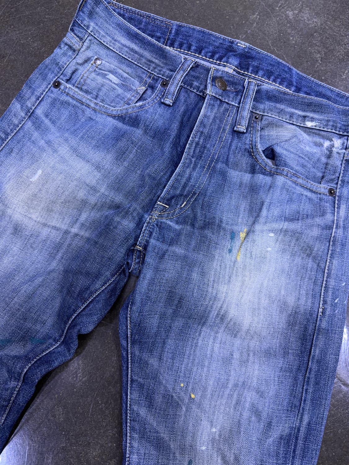 데님앤서플라이 랄프로렌 슬림핏 페인팅 데미지 데님팬츠 30 상품이미지3