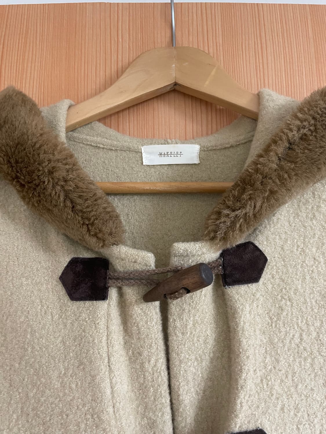 Y2k 일본 빈티지 100%울 떡볶이 더플 코트 상품이미지3