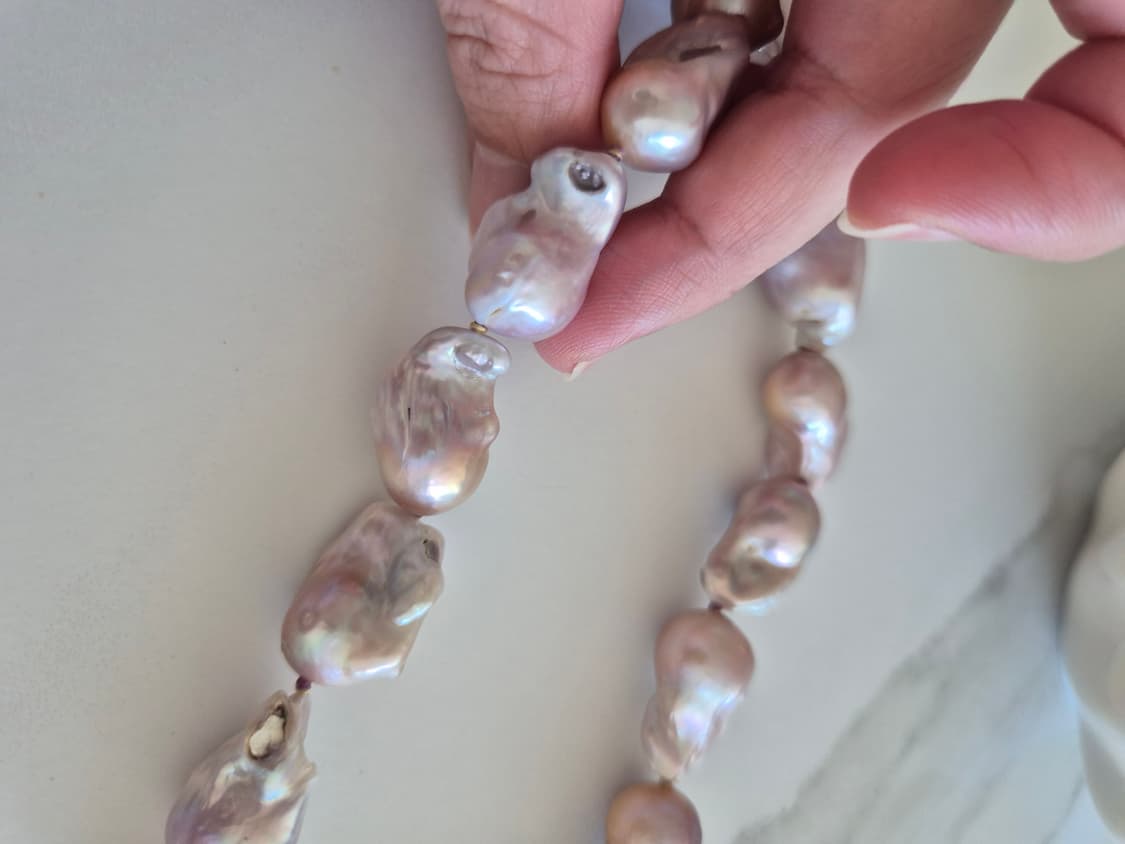 핑크바로크 담수진주 목걸이 상품이미지4