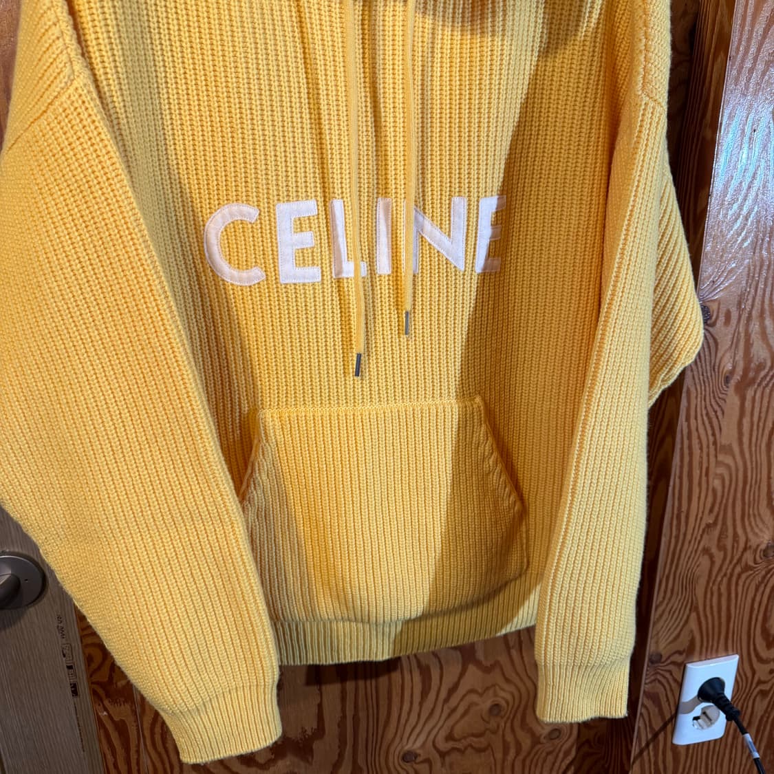 오버핏 xs 사이즈) 셀린느 리브드 울 니트 후드  상품이미지3