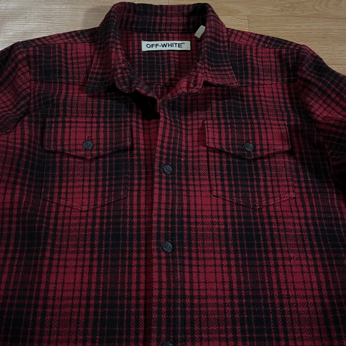 [105] 오프화이트 플란넬 셔츠 상품이미지3