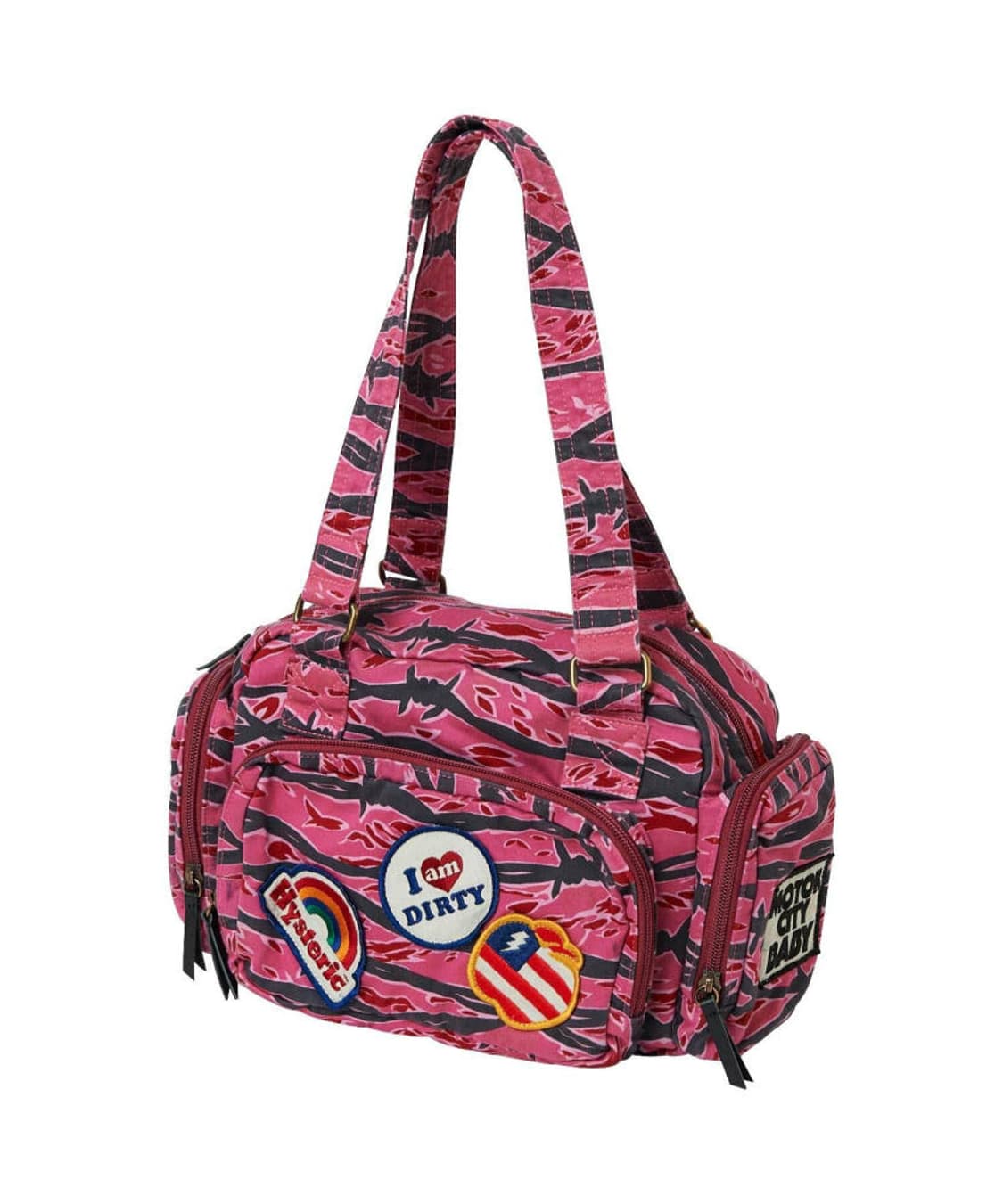 히스테릭 글래머 패치 스크래치 미니 보스턴 백 핑크 상품이미지3