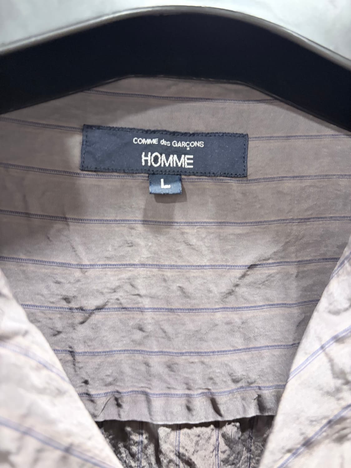 Comme des garcons homme 큐프라 셔츠 그레이 L 상품이미지3