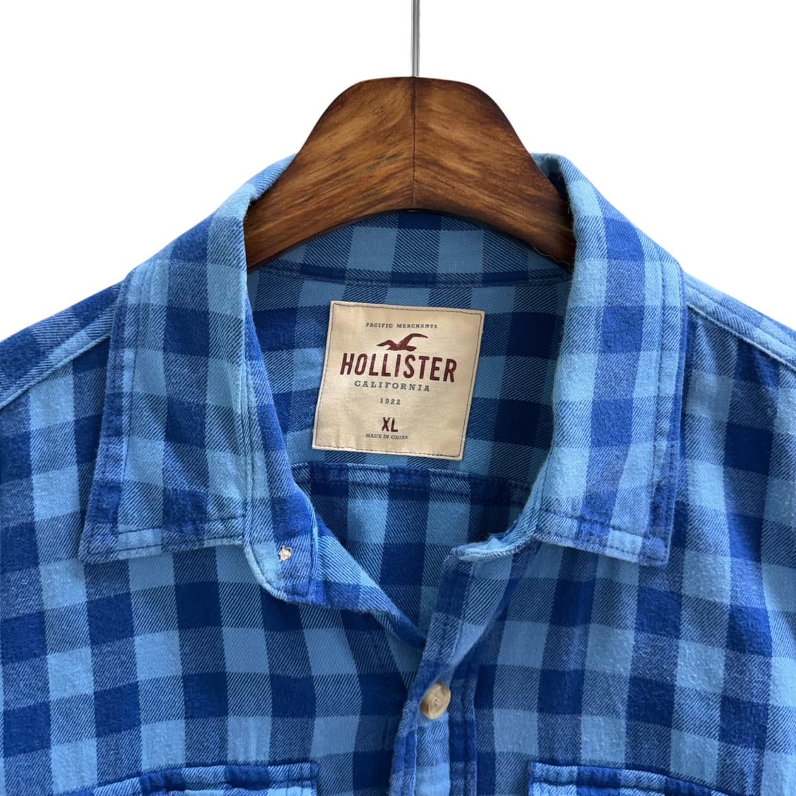 [XL] 홀리스터 블루 체크 셔츠 상품이미지5