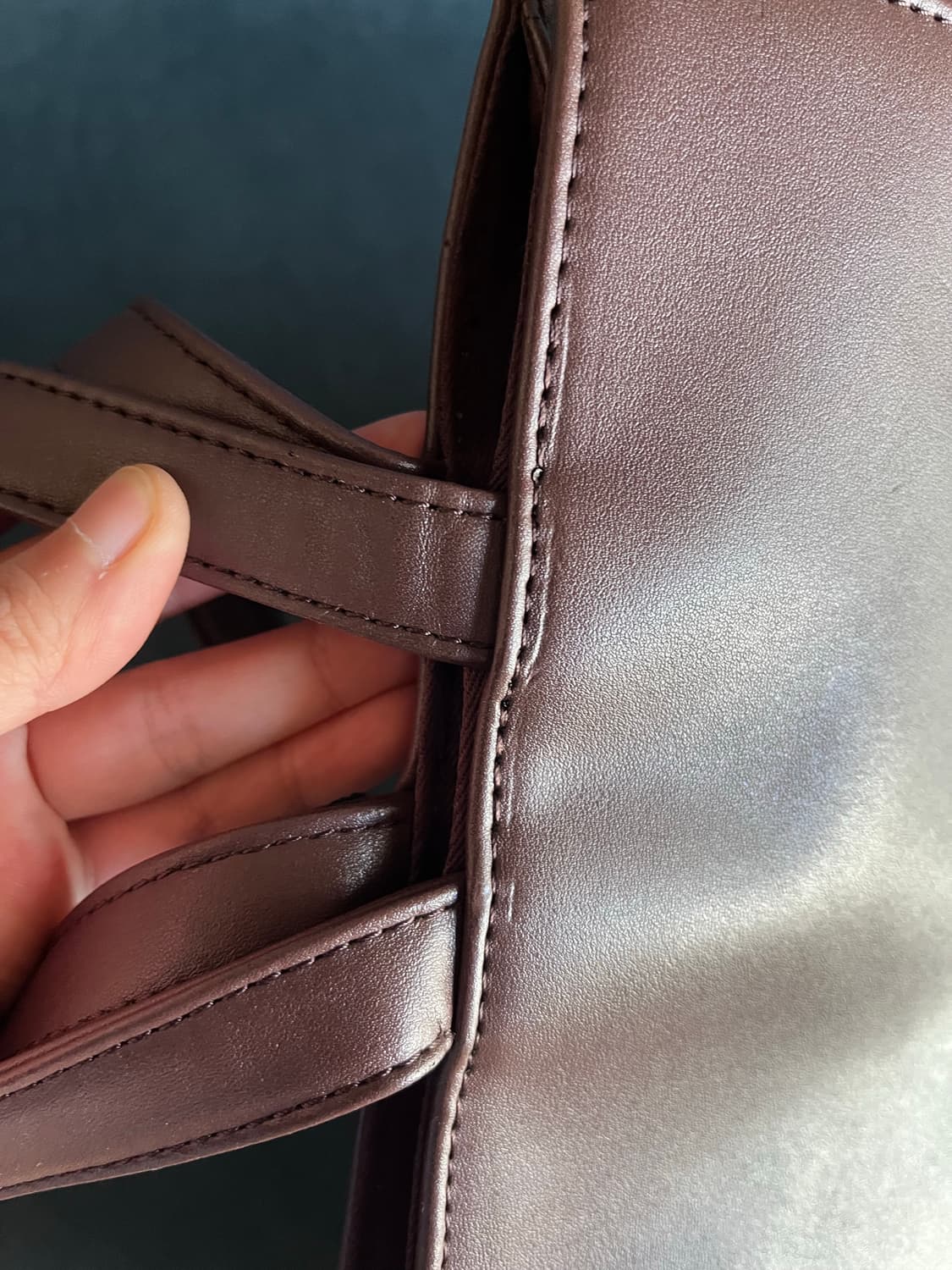 텔파 쇼퍼백 미디움 초콜릿 상품이미지3