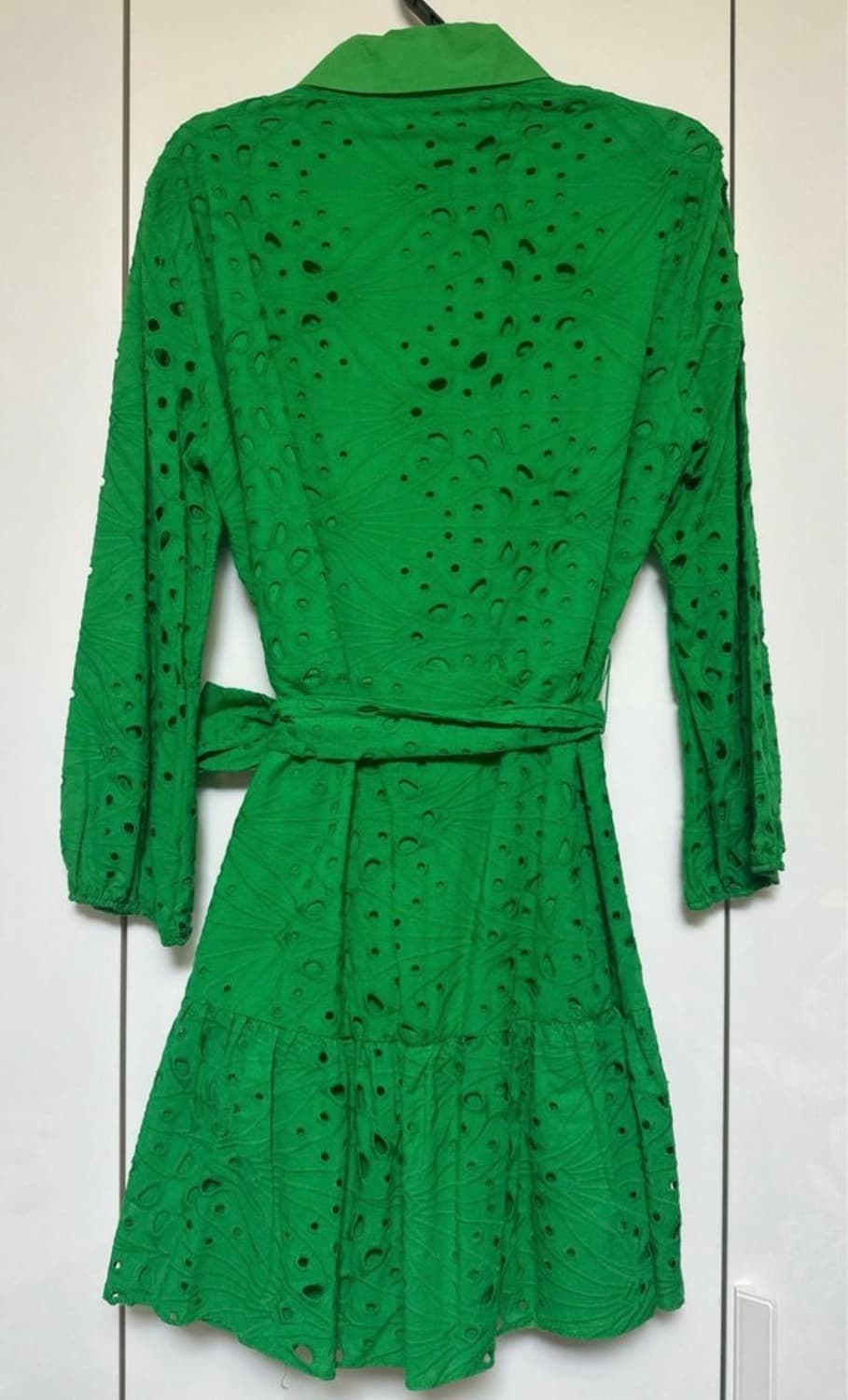 자라 그린 아일렛 펀칭 셔츠 원피스 상품이미지8