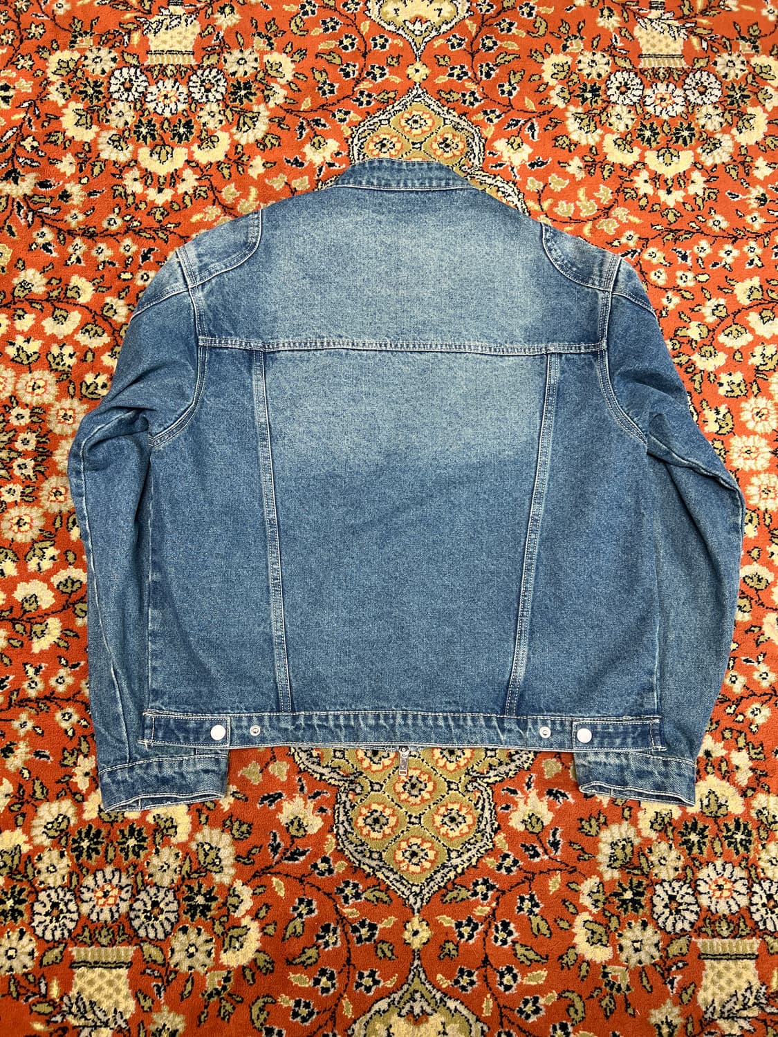 [L] 트릴리온 페이드 워싱 바이커 데님 자켓 상품이미지2