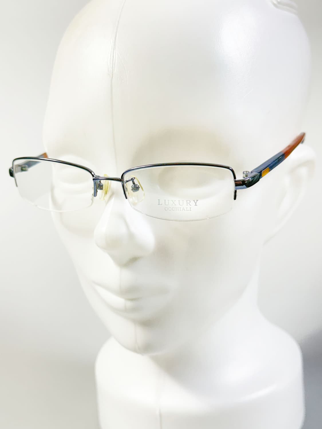 LUXURY OCCHIALI 반무테 스퀘어 메탈 빈티지 안경 상품이미지8