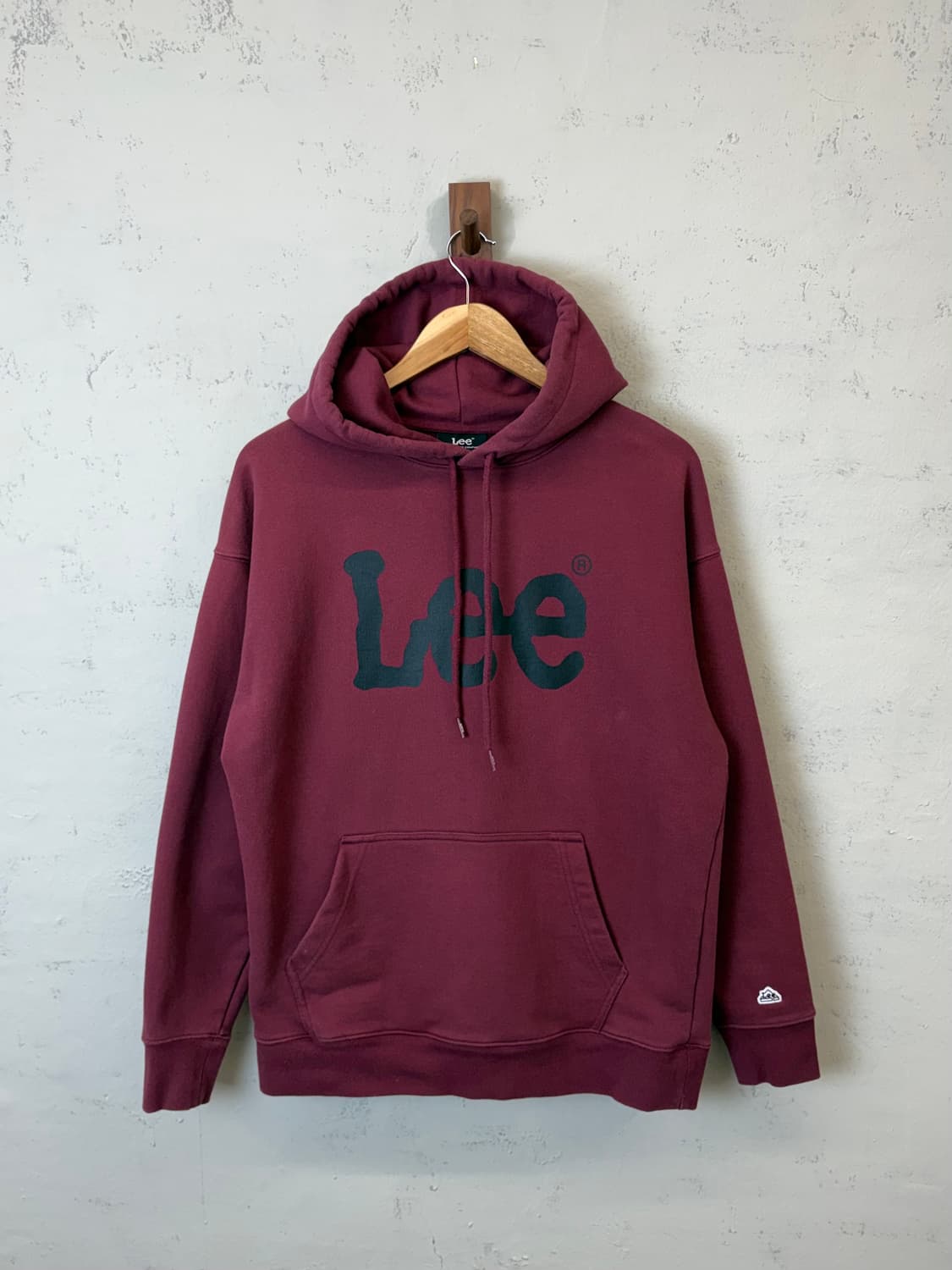 Lee 리 버건디 후드티 상품이미지1