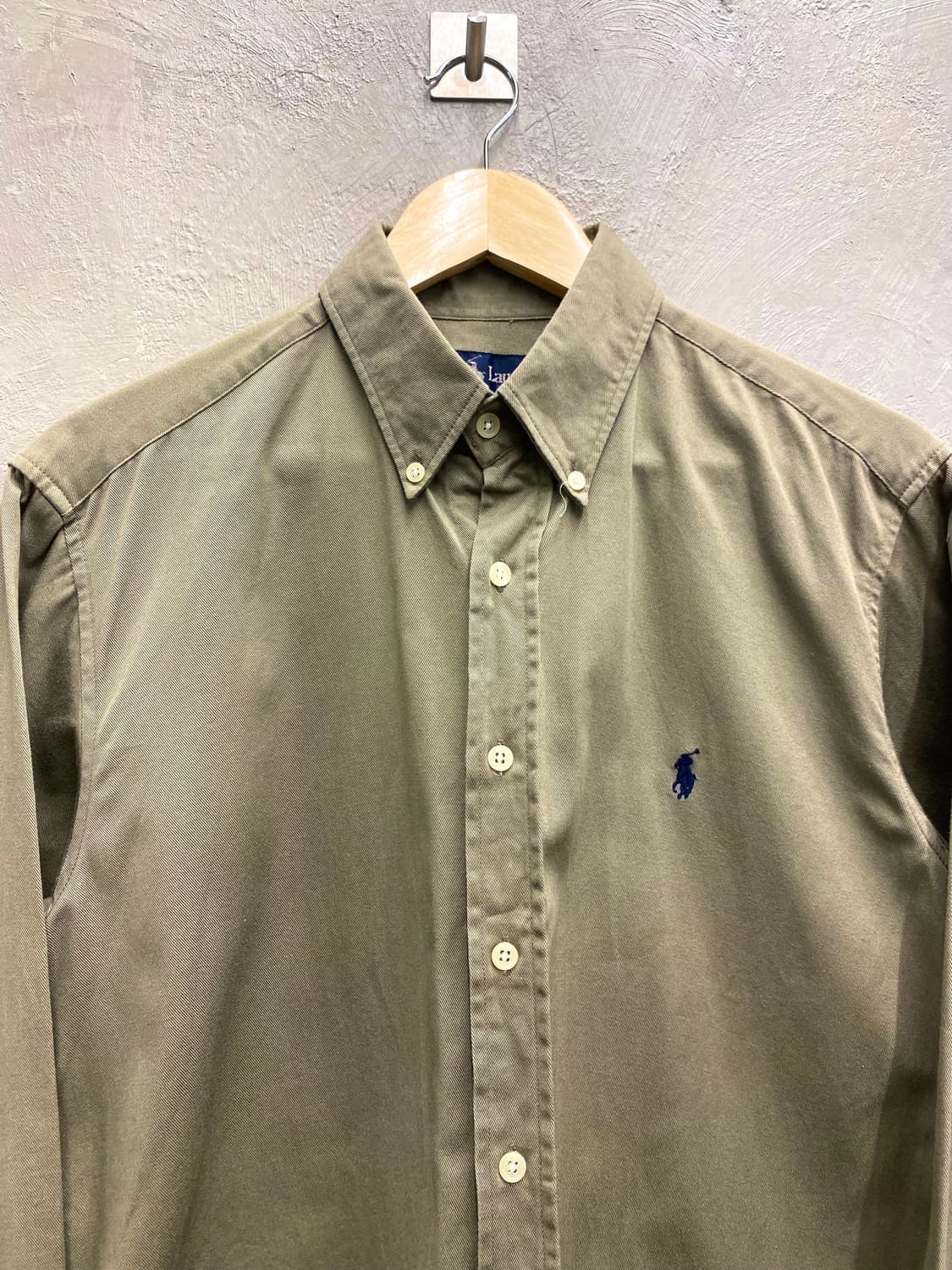 [M] 90s Polo 폴로 랄프로렌 그레이 코튼 셔츠 상품이미지2