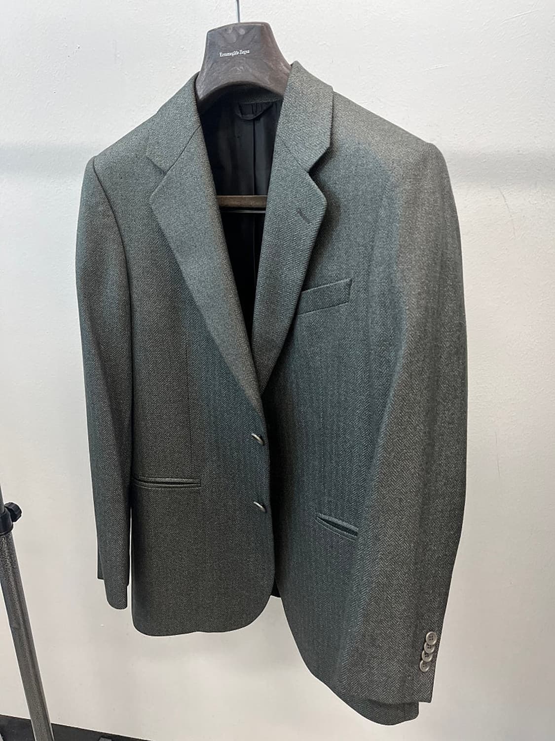 100) 조르지오알마니 캐시미어 헤링본 자켓 상품이미지1