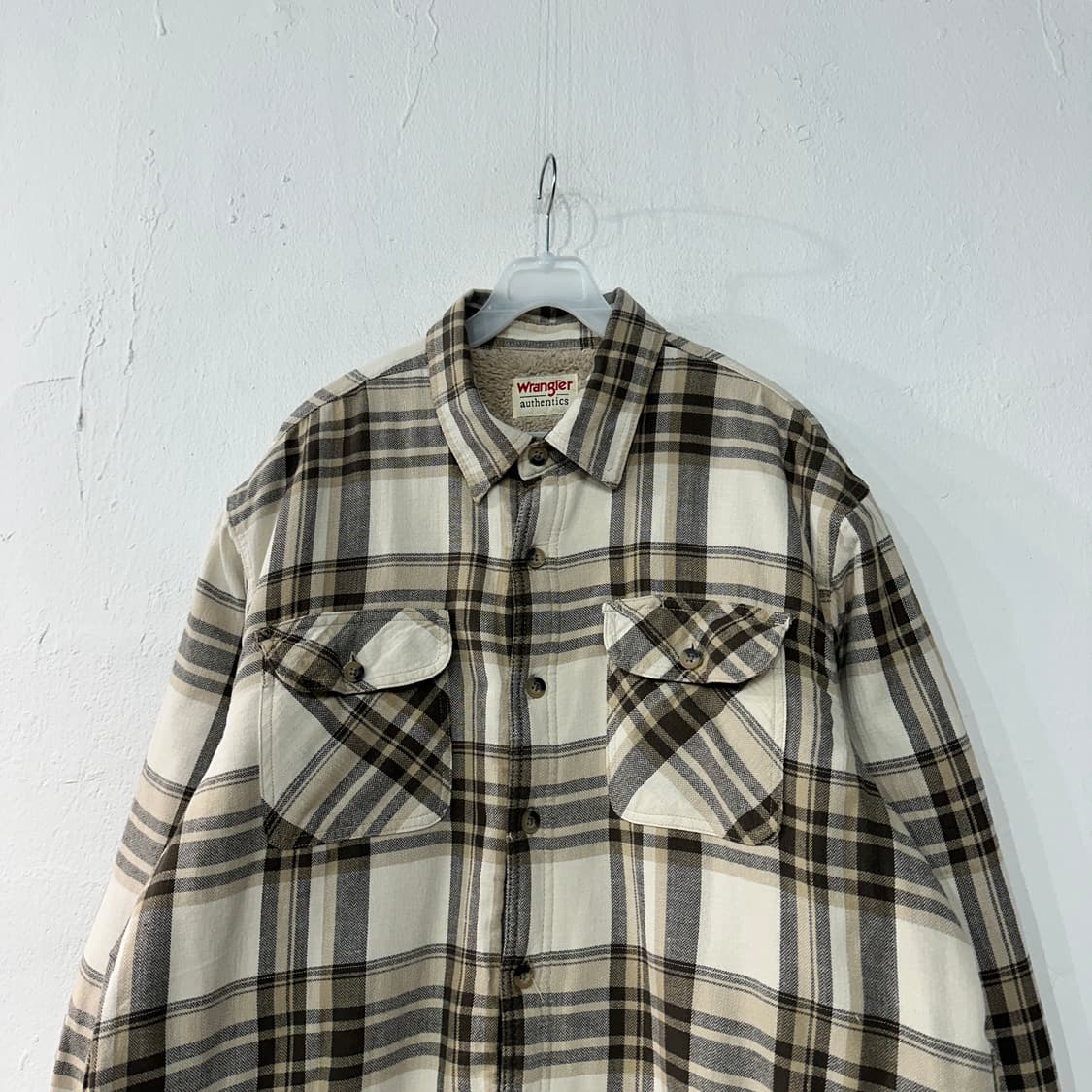 랭글러 양털 체크남방 L 상품이미지2