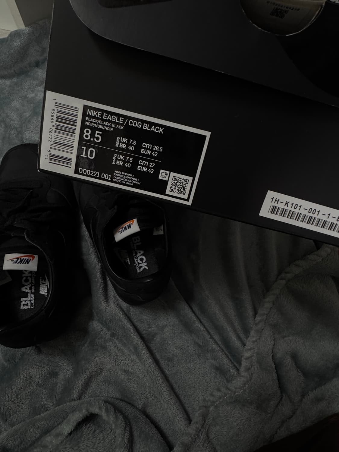 [265] 나이키 cdg 블랙 이글 트리플 블랙 상품이미지6