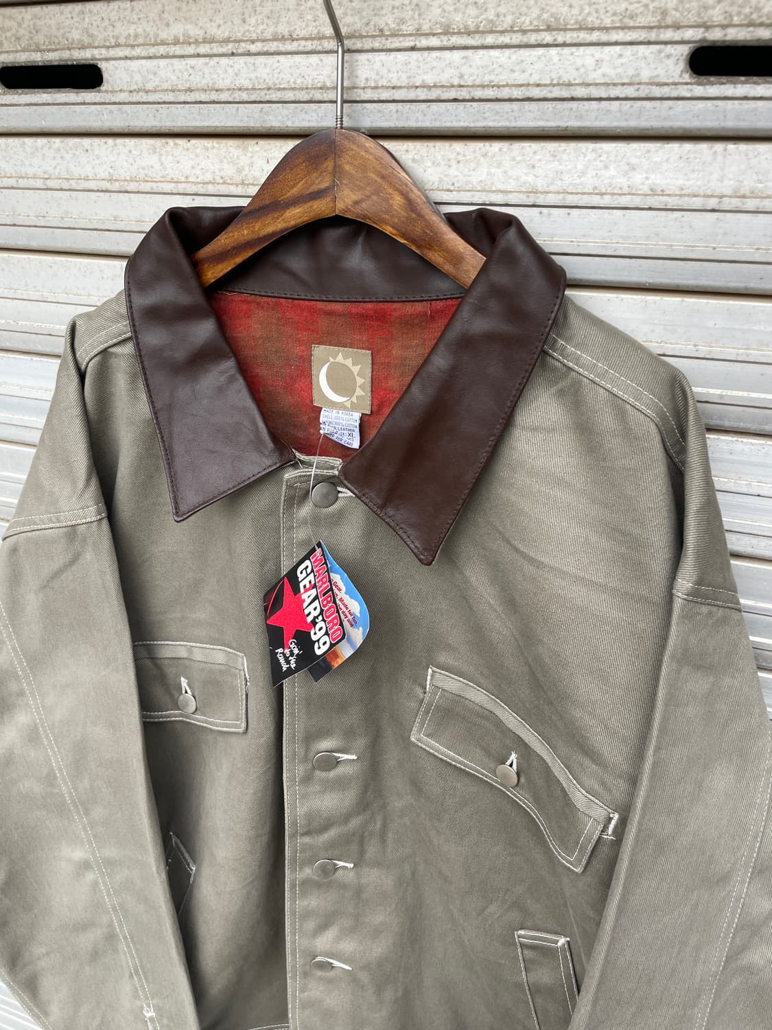 1999 Marlboro Leather Collar Work Jacket 상품이미지4