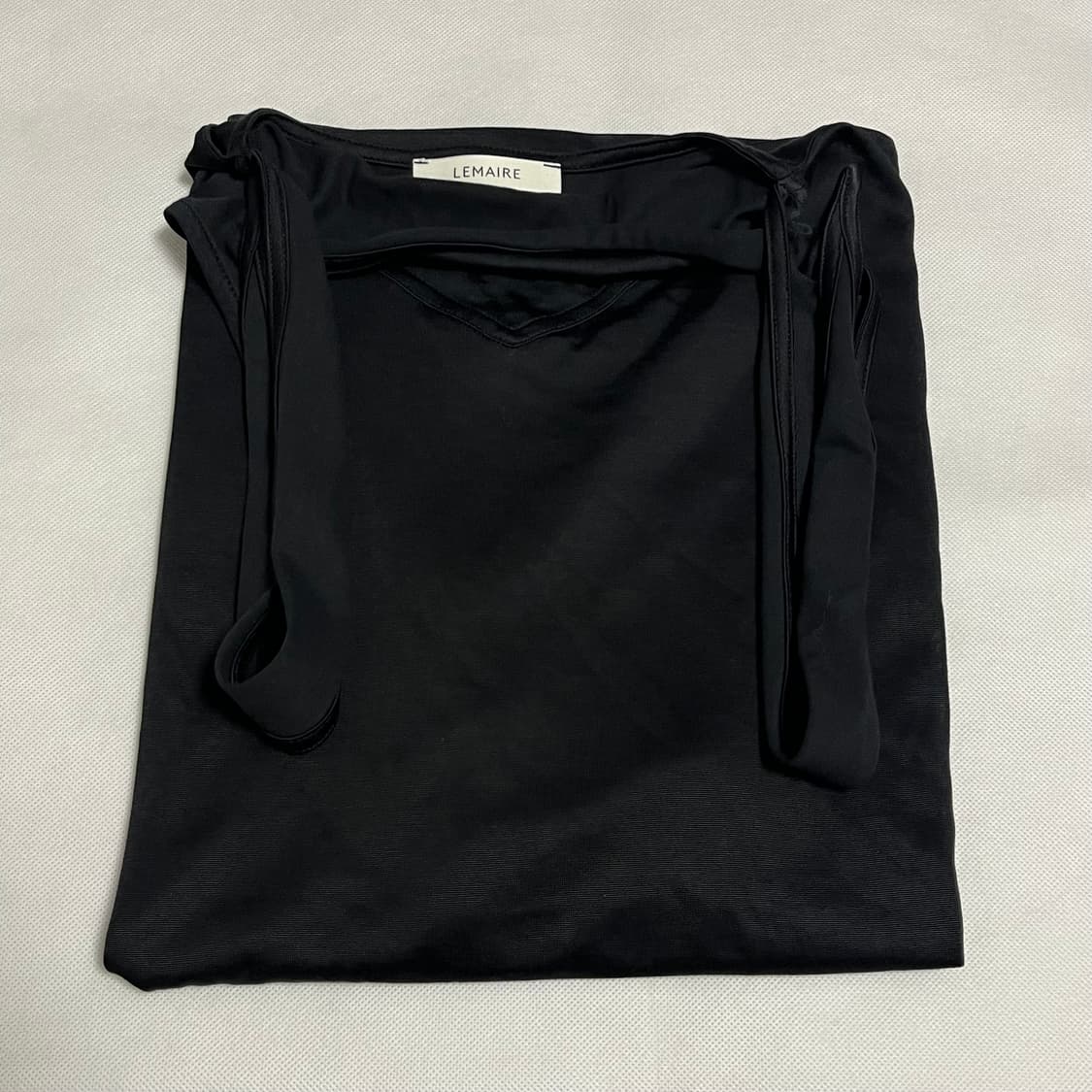 [XS,S]르메르 26ss 숏 슬리브리스 풀라드 탑/블랙 상품이미지2