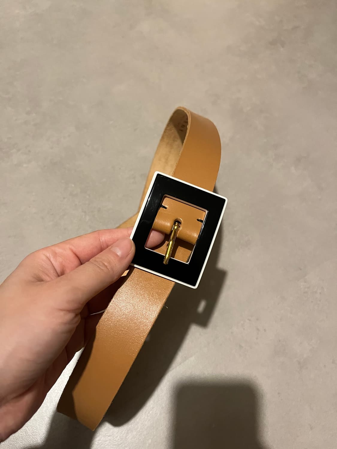 마르니 가죽 벨트 베이지 브라운 상품이미지2