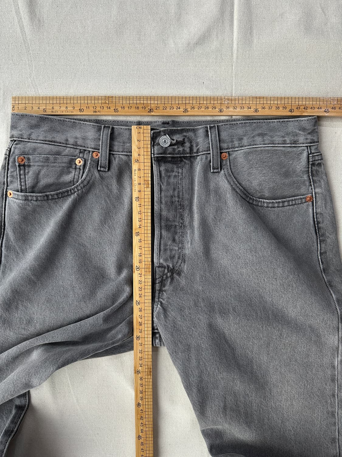 리바이스 501 그레이 데님 팬츠 33 상품이미지9