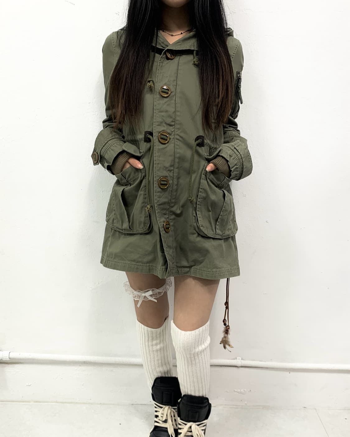 [TOMMY HILFIGER] 타미힐피거 y2k 카키 야상 자켓 상품이미지2