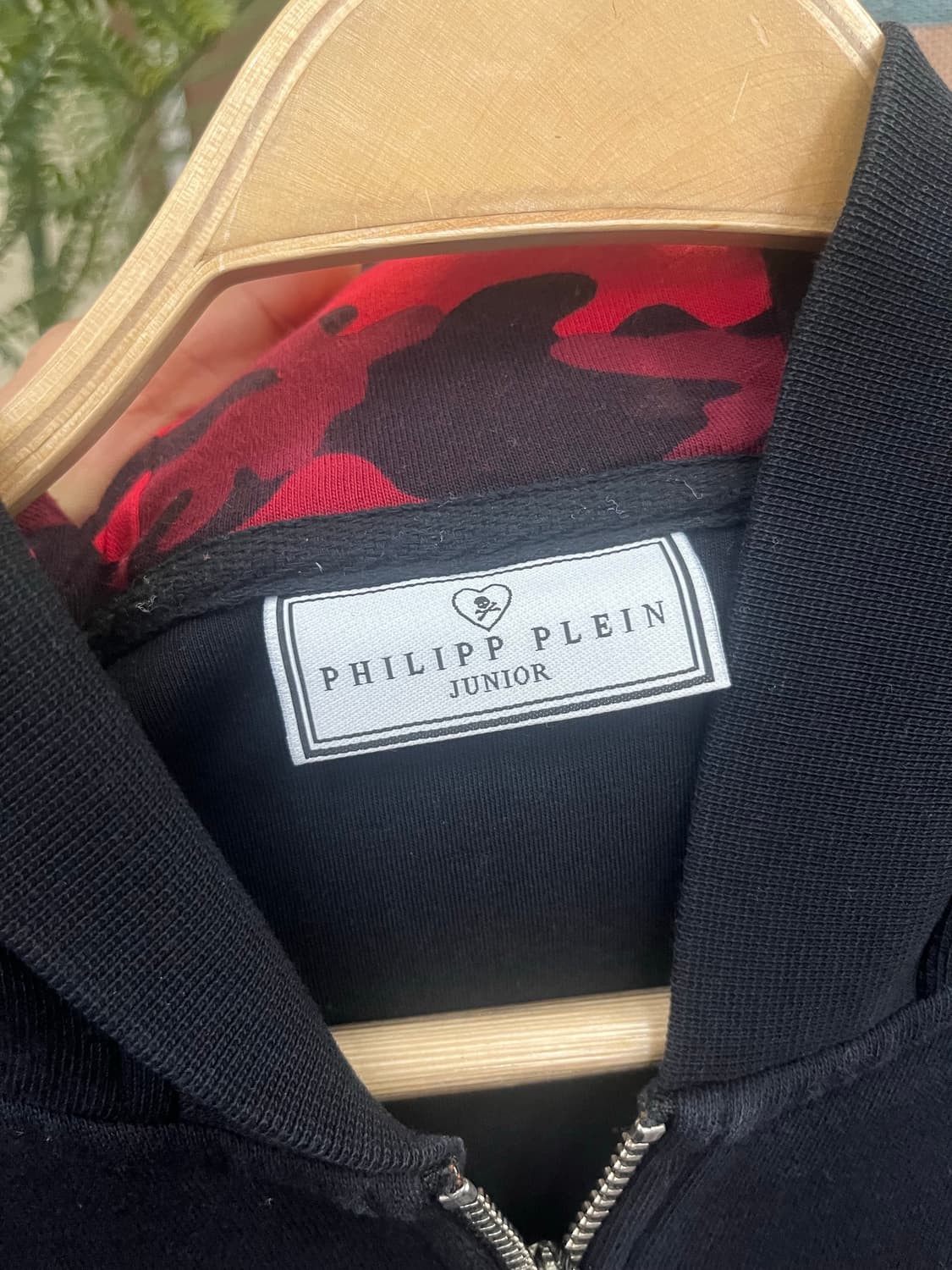 필립 플레인 주니어 레더 패널 후드집업 #csz765 상품이미지7