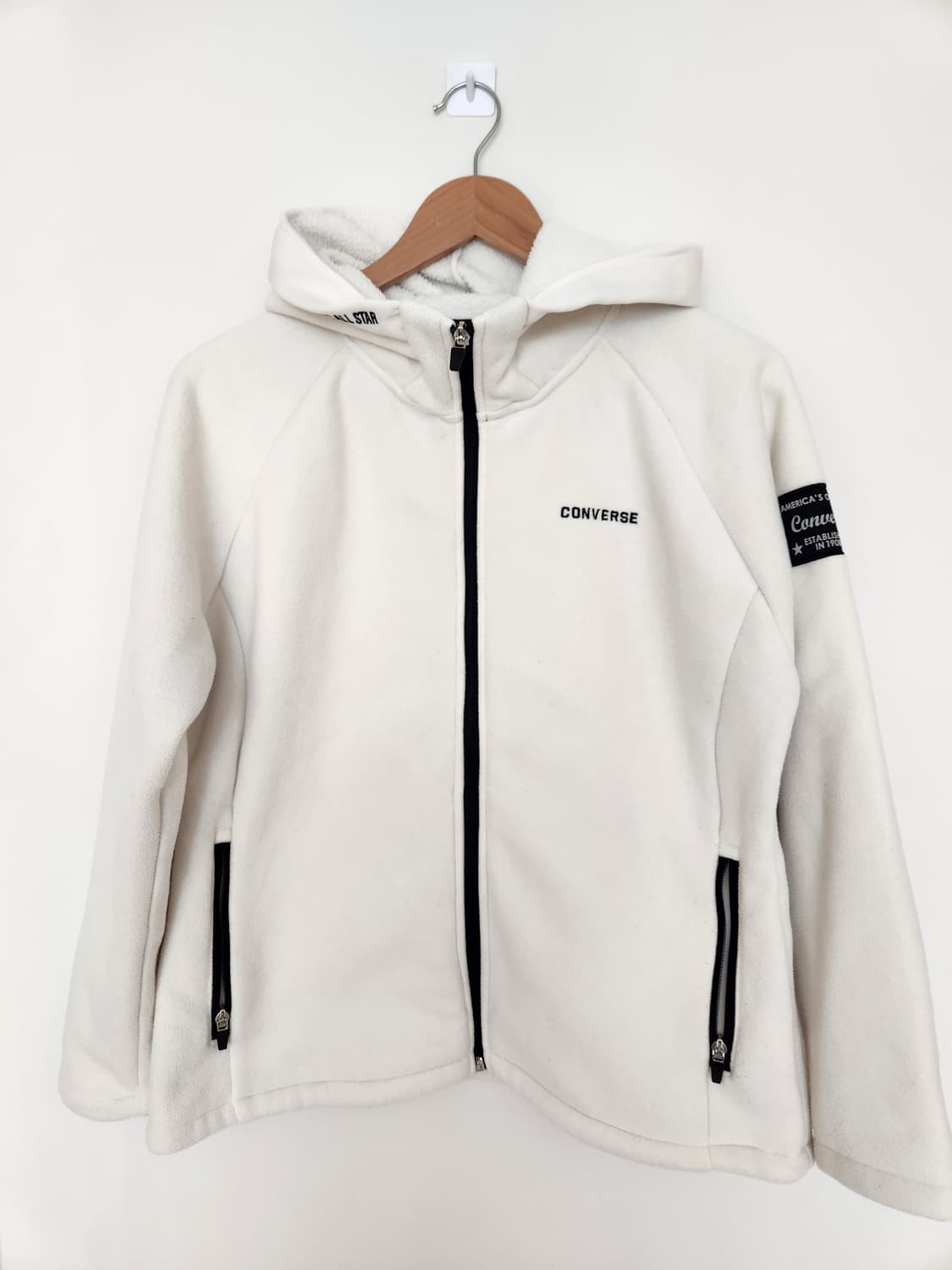 여자 컨버스 후드 후리스 L 상품이미지1