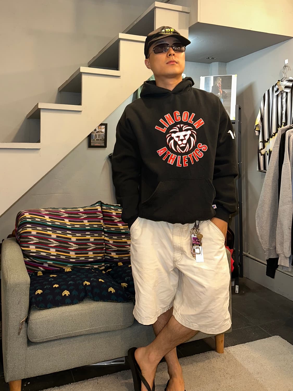 90‘s Russell Athletic Lincoln hoodsweat 상품이미지2