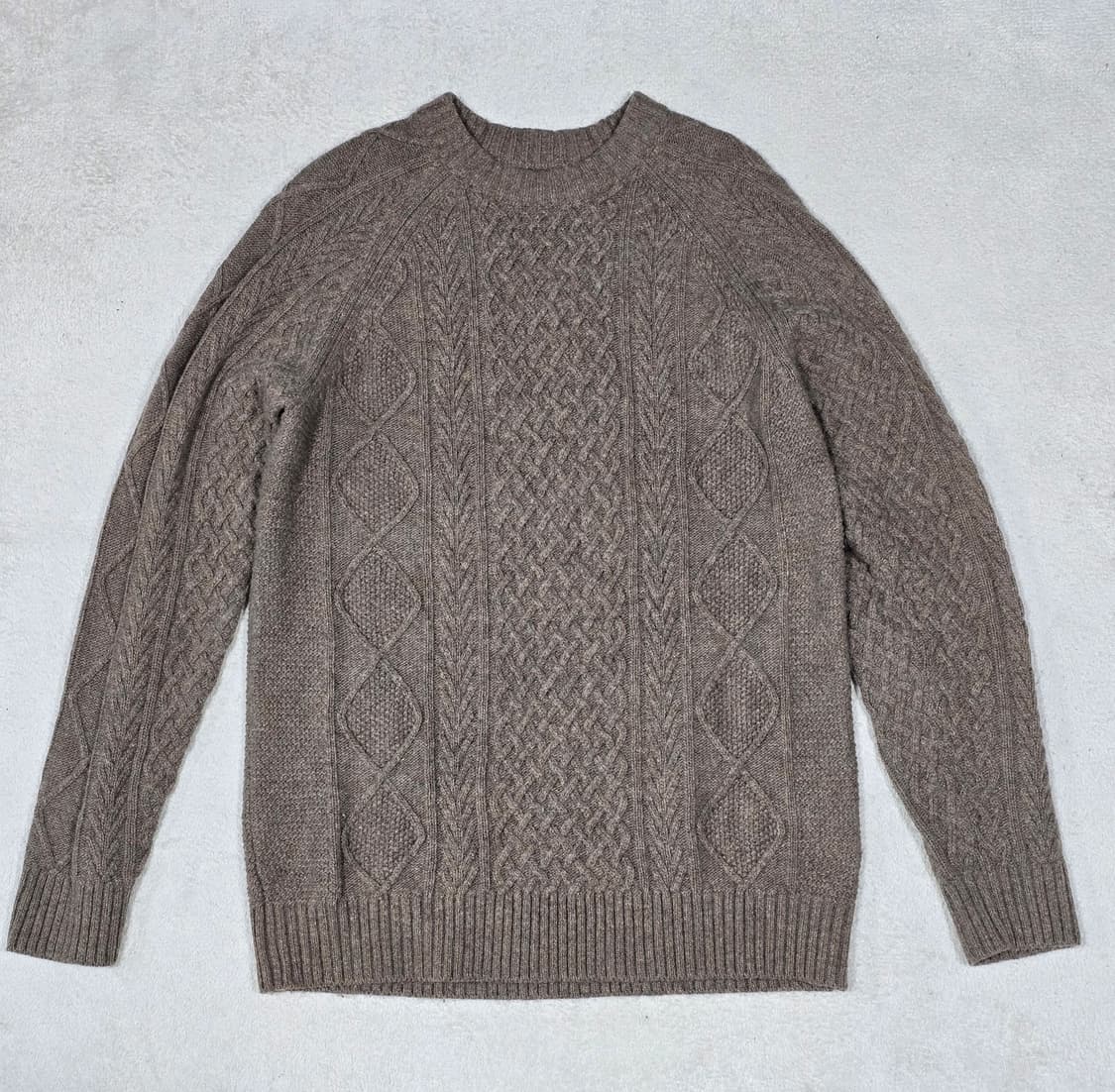Beams 빔즈 케이블 브라운 니트 스웨터 M사이즈 상품이미지1