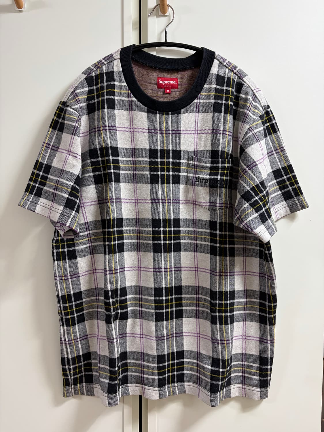 슈프림 타탄 플레이드 포켓티 상품이미지1