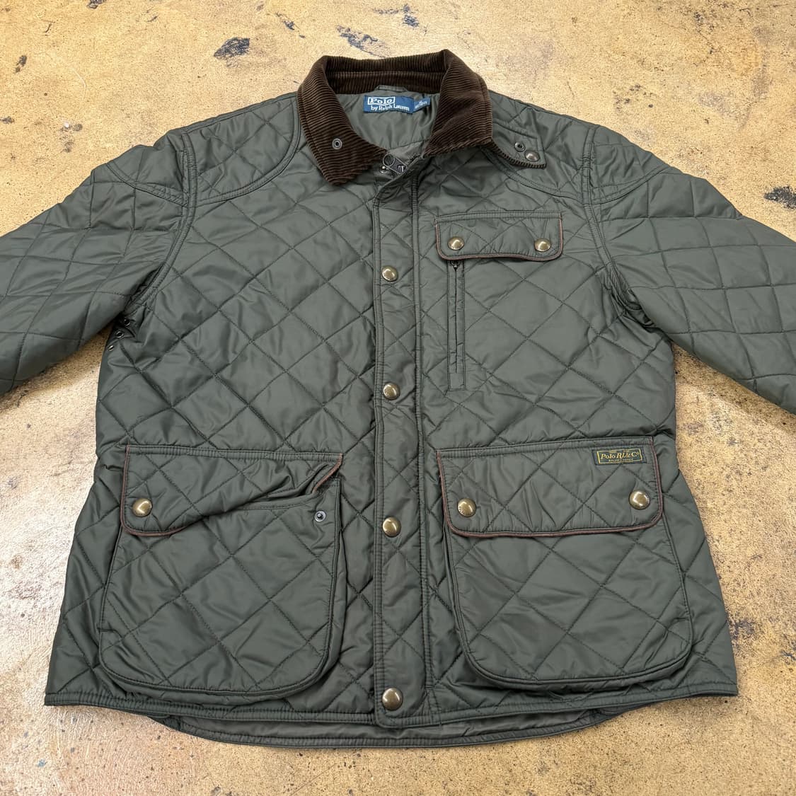 [정품/XL] 폴로 랄프로렌 퀼팅 자켓 카키 b15 상품이미지3
