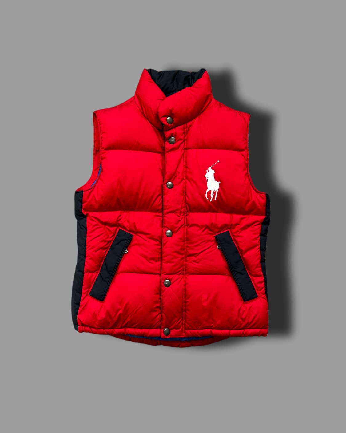 폴로 랄프로렌 빅포니 레드 패딩 조끼 S 상품이미지4