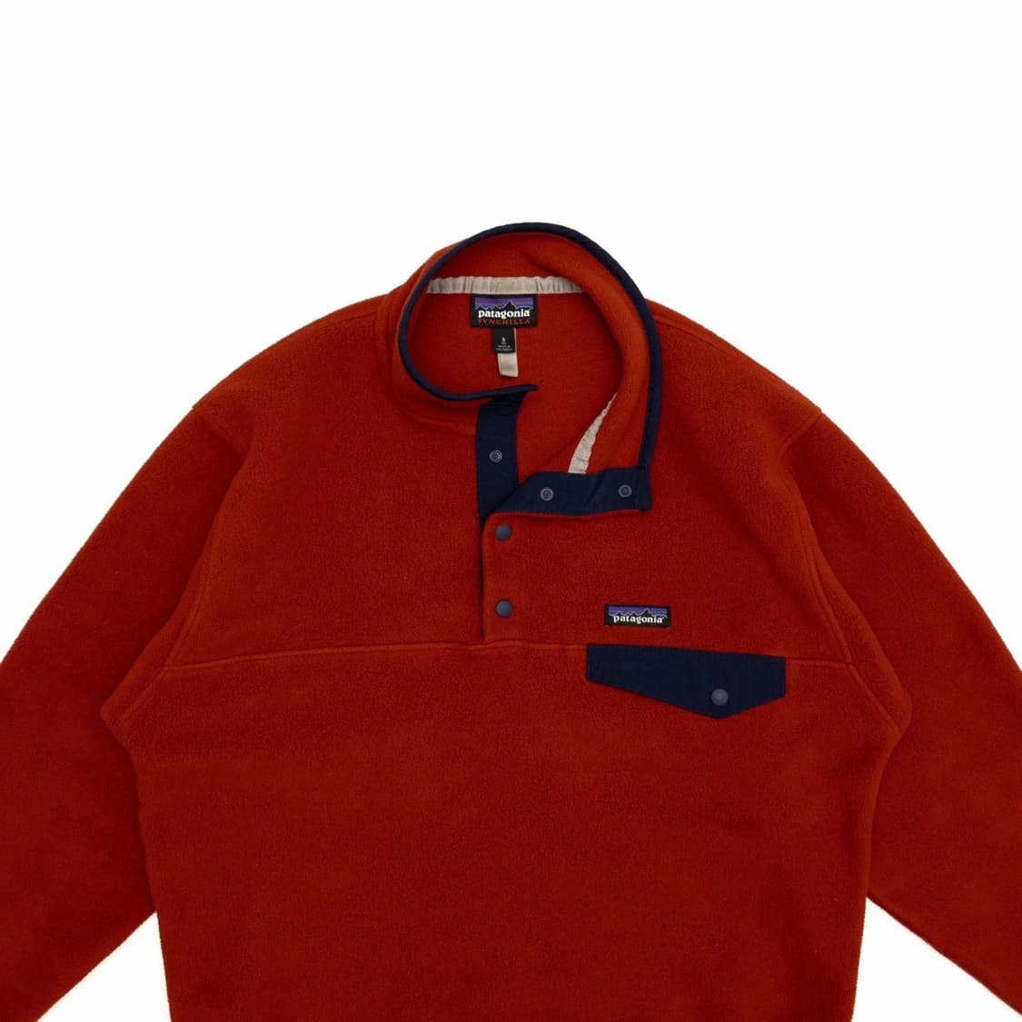 17FW 파타고니아 신칠라 스냅-T 레드/네이비 콜롬비아 상품이미지3
