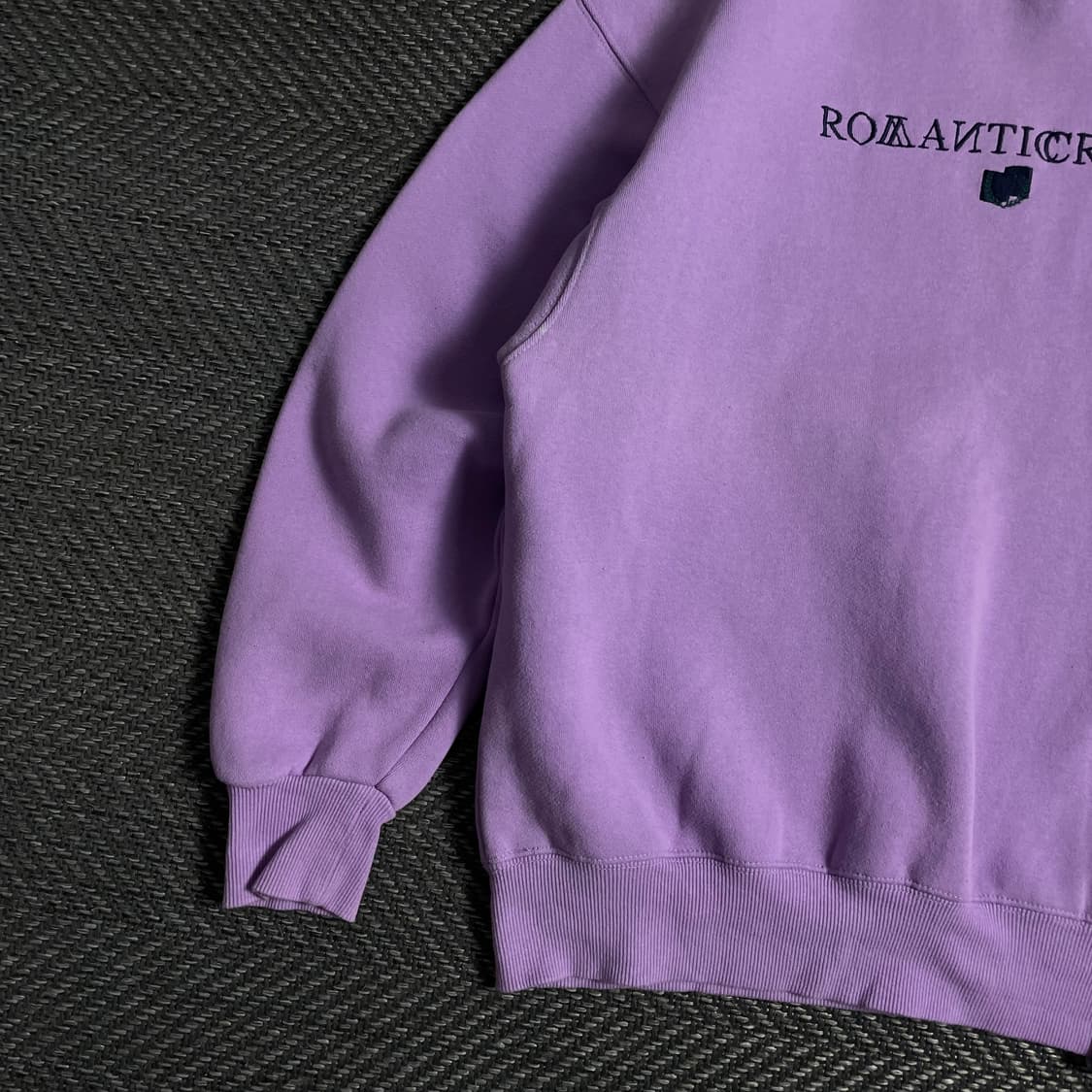 로맨틱크라운 스펠로고 박시핏 스웨트 셔츠 맨투맨 퍼플y 4791 상품이미지3