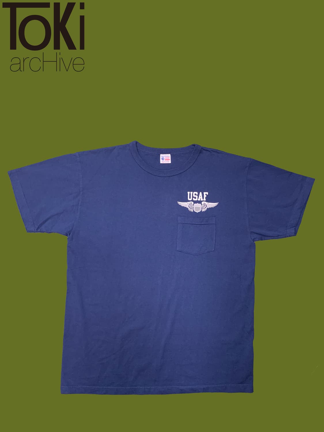 BUZZ RICKSON’S – USAF POCKET TEE / NAVY 상품이미지1