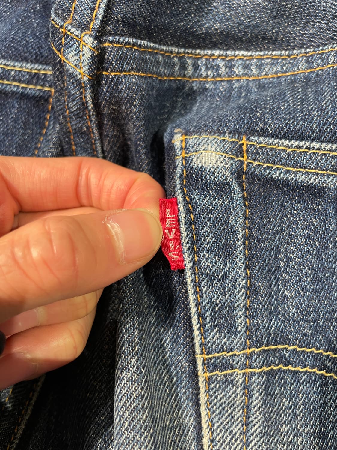 리바이스 501XX 진청 빅E 셀비지 버튼 플라이 워싱 데님 팬츠 상품이미지8