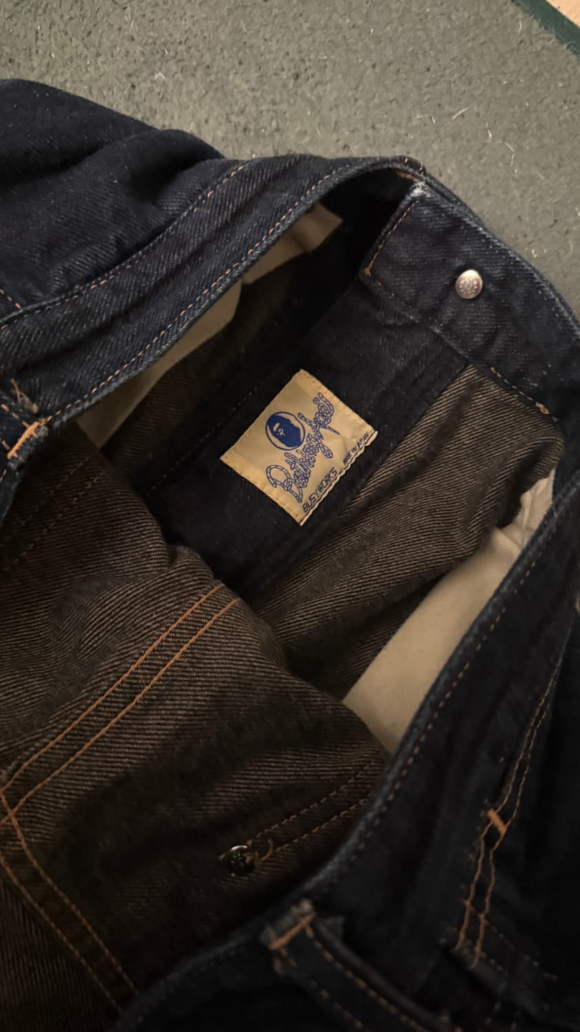 베이프 사루 데님 팬츠 상품이미지3