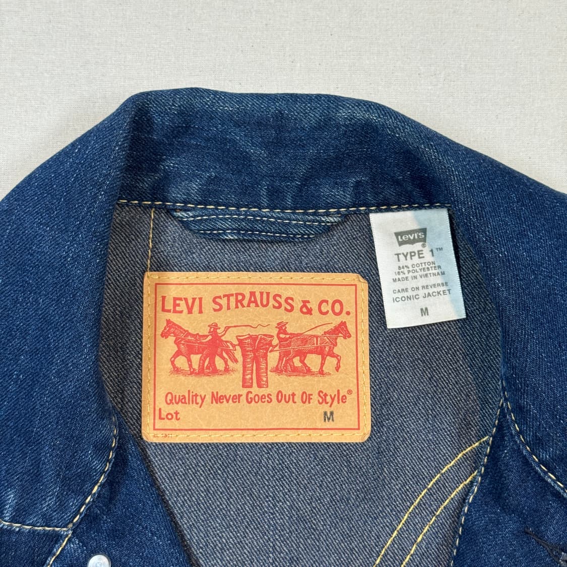 M) 리바이스 아이코닉 데님자켓 TYPE 1 진청 데님 청자켓 상품이미지7