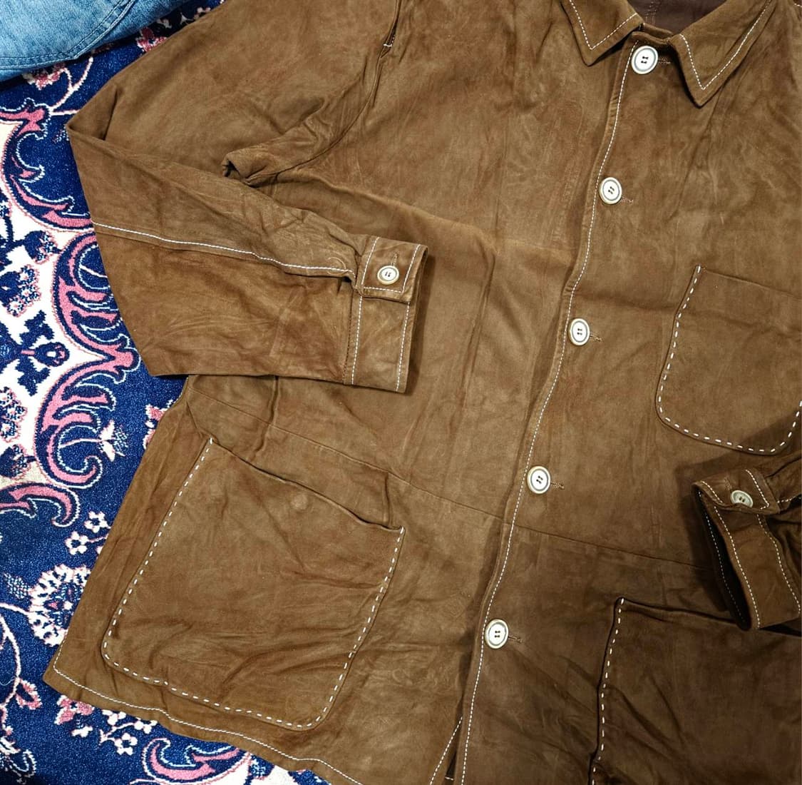 라마따(La-Matta)in Italy 염소가죽 스티치 웨스턴 셔츠자켓 상품이미지2