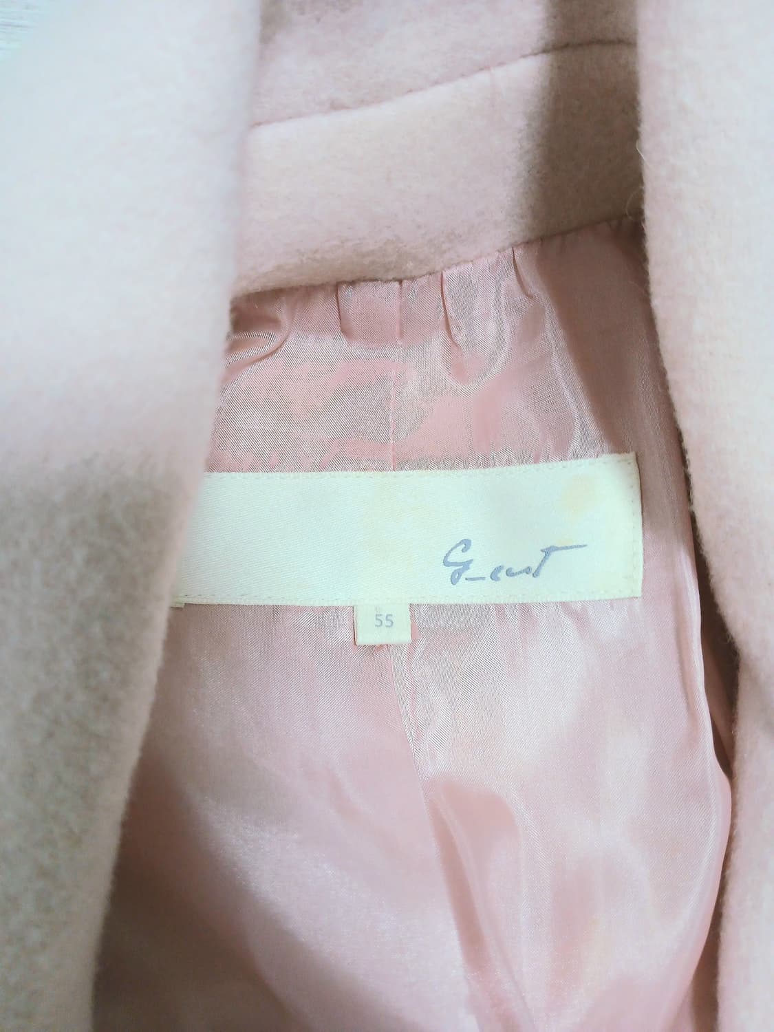 지컷 연핑크 반코트 베이비핑크 딸기우유 코트 상품이미지7