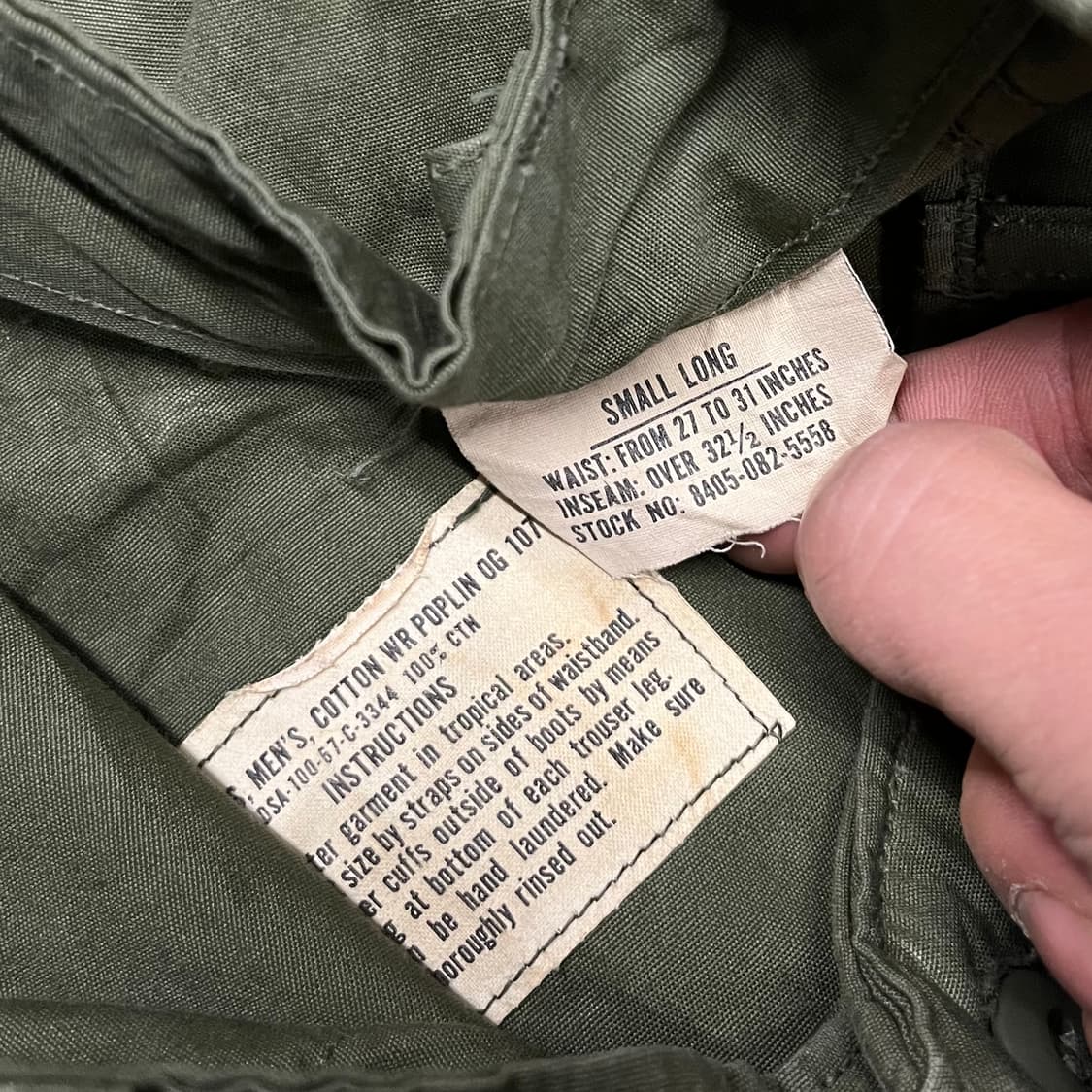 60s 오리지날 미군 정글퍼티그 팬츠 (~30) 상품이미지5