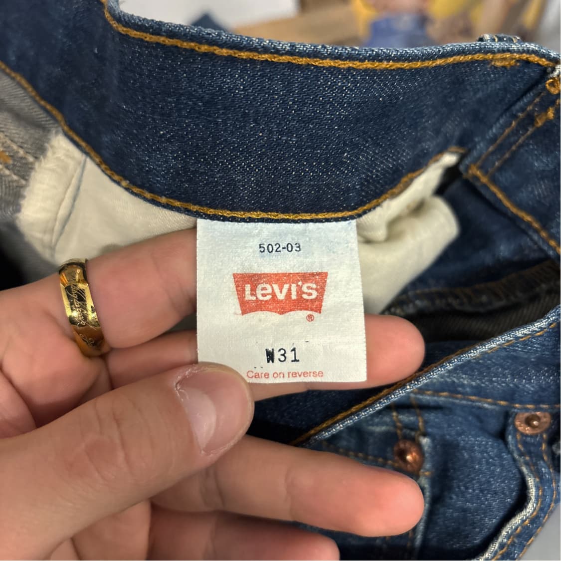 00s 리바이스 재팬라인 크리스 라이닝 워싱 데님팬츠 N1195   상품이미지8