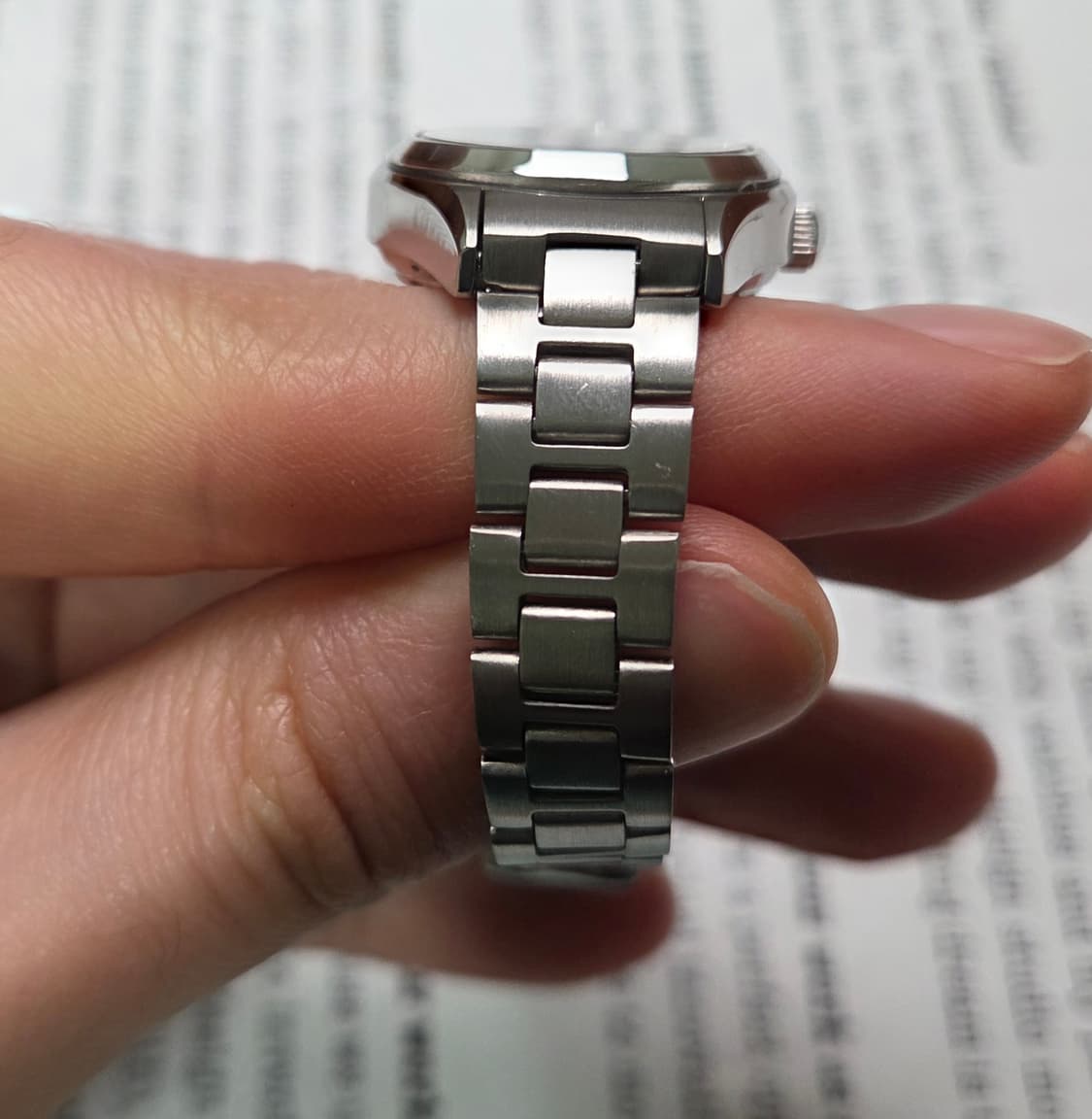 레어] 빈티지 세이코 눈송이 실버다이얼 한자 데이데이트 오토매틱 여성용  상품이미지6