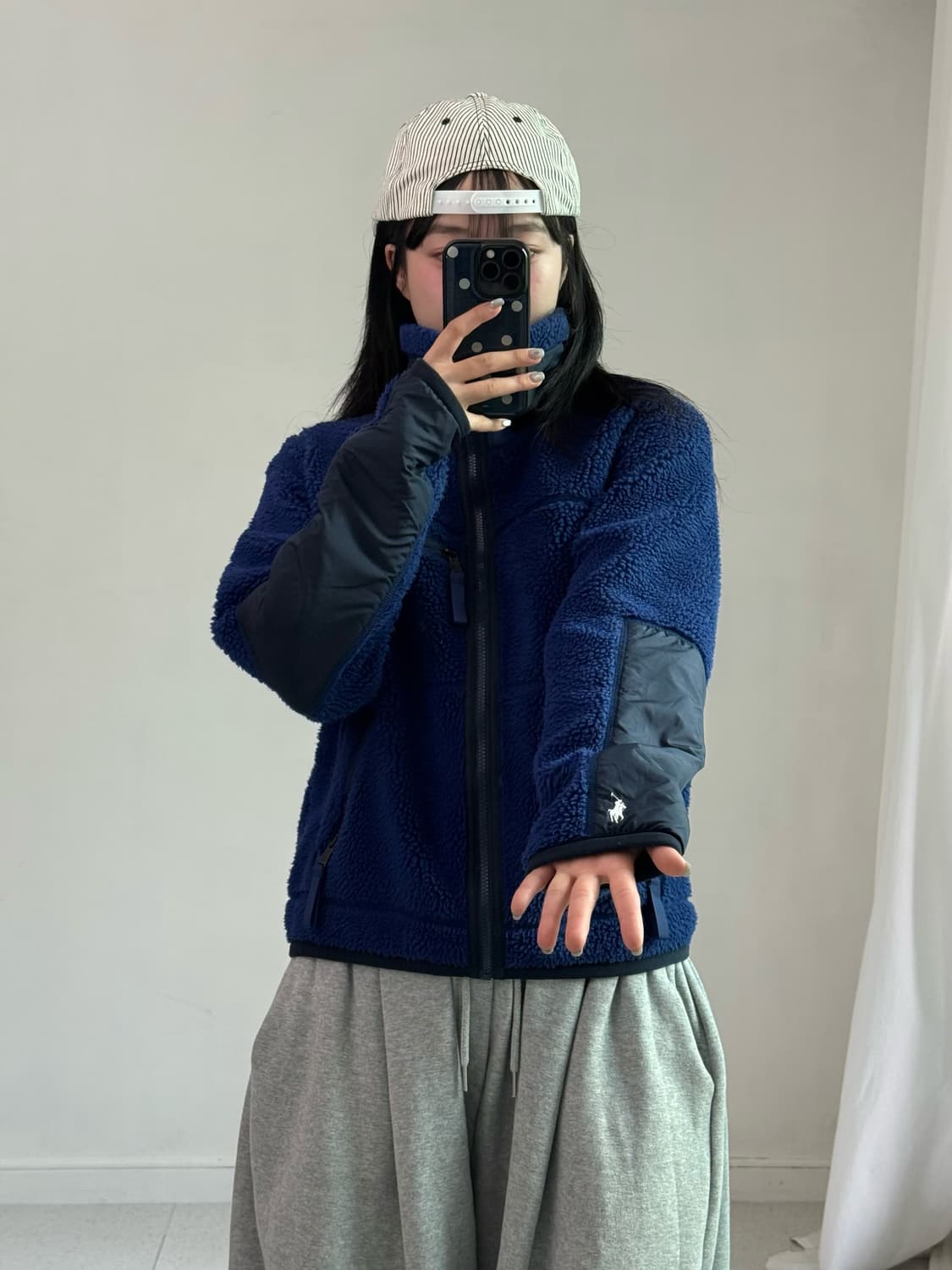 폴로 블루 후리스 집업 상품이미지3