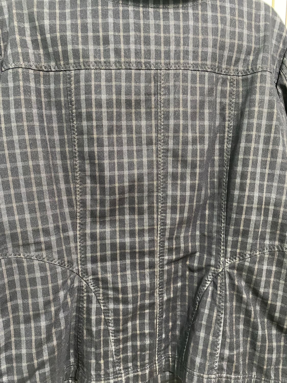 메쉬 레이어드 체크 셔츠 자켓 상품이미지7