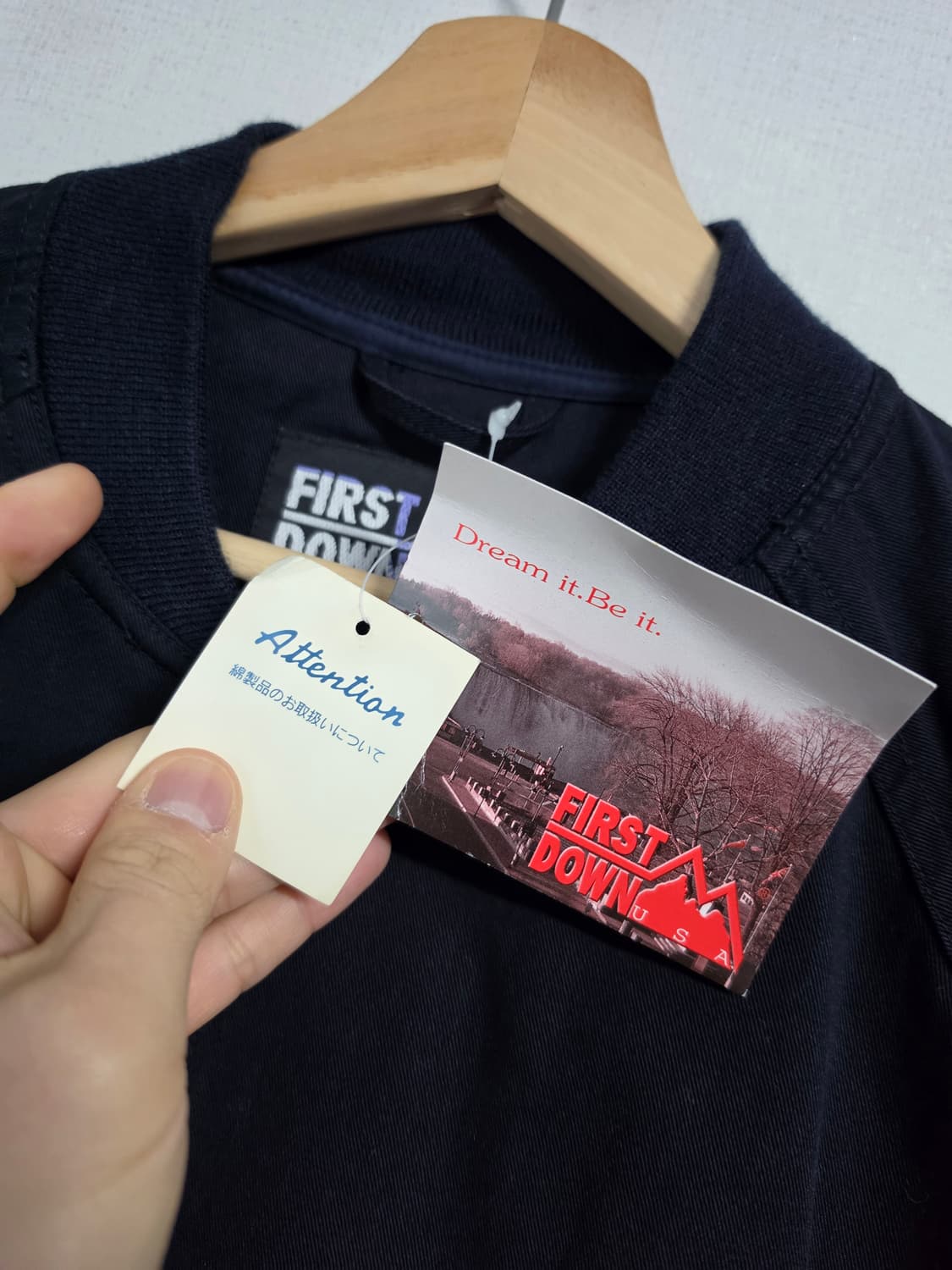 퍼스트 다운 블랙 봄버 자켓 L 상품이미지3