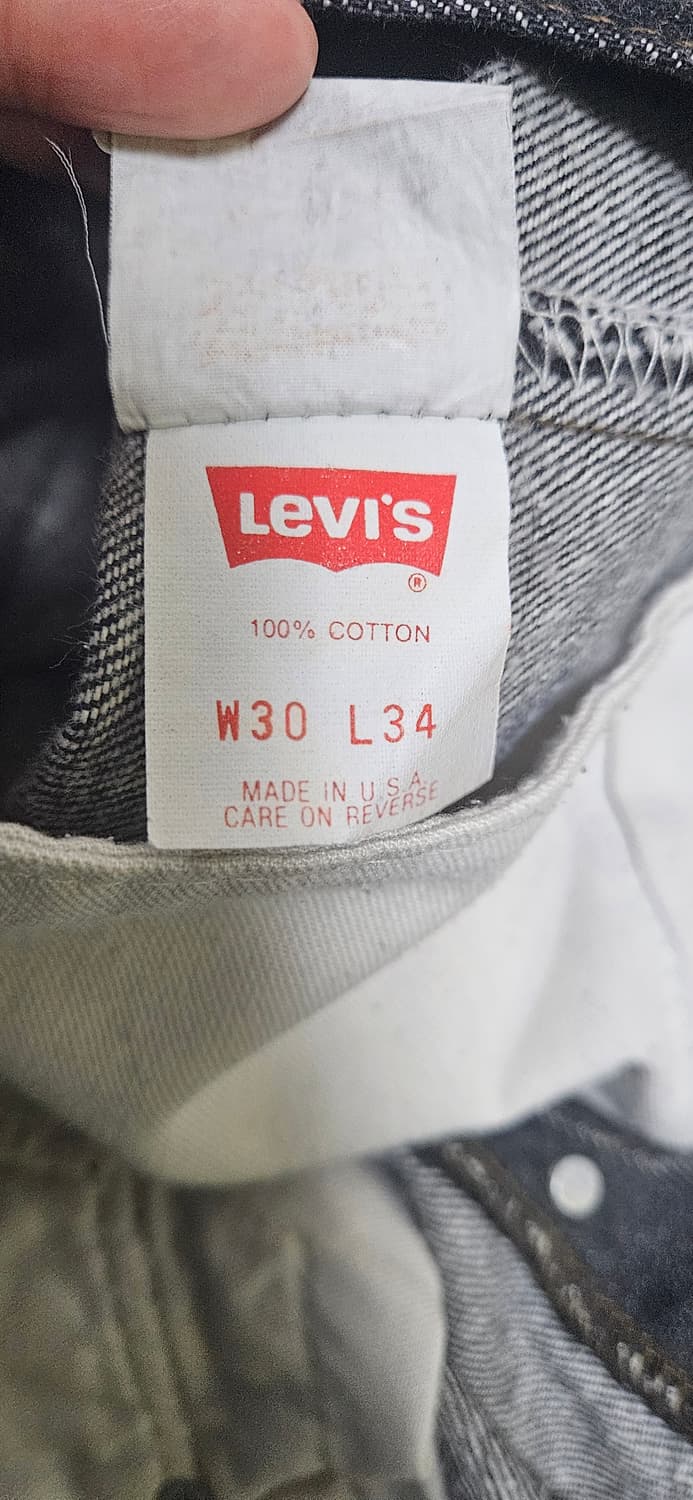 90s 리바이스 501 made in USA 미제 흑청 상품이미지6