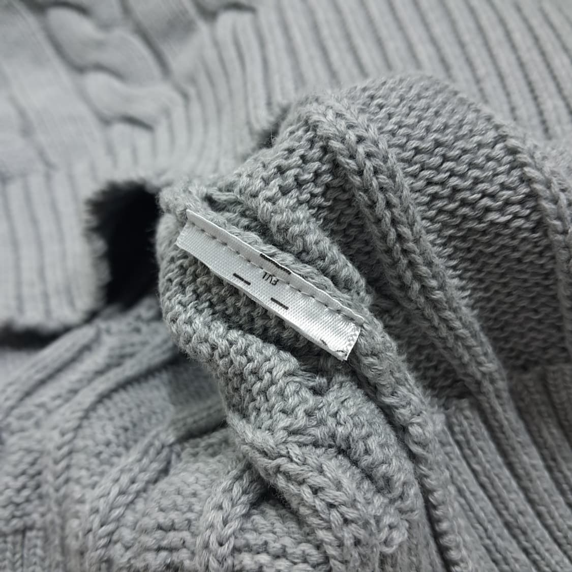 CK003 L 폴로 00s 케이블 라이트그레이 니트 스웨터 상품이미지5