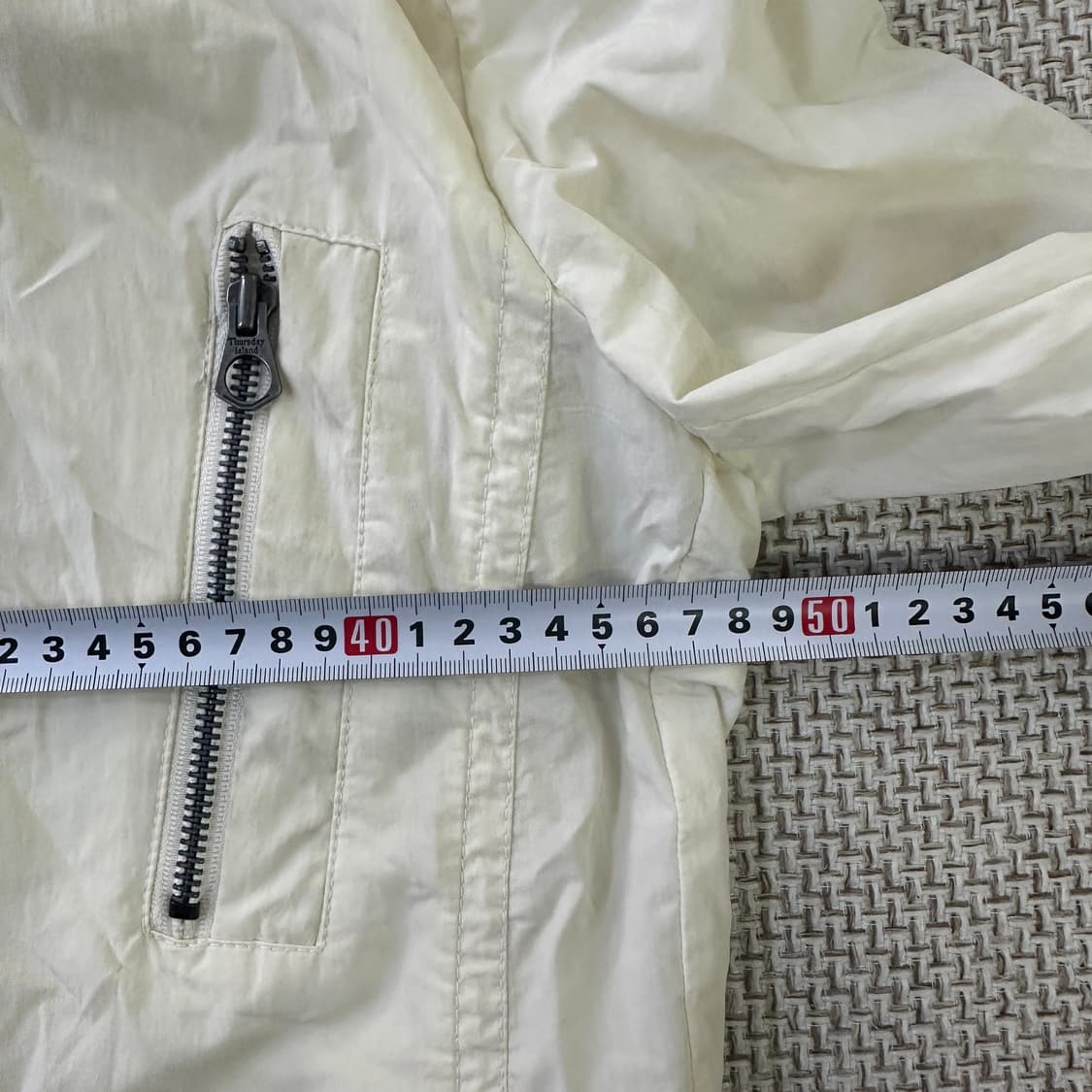 95 써스데이아일랜드 화이트 지퍼 재킷 0421D 상품이미지5