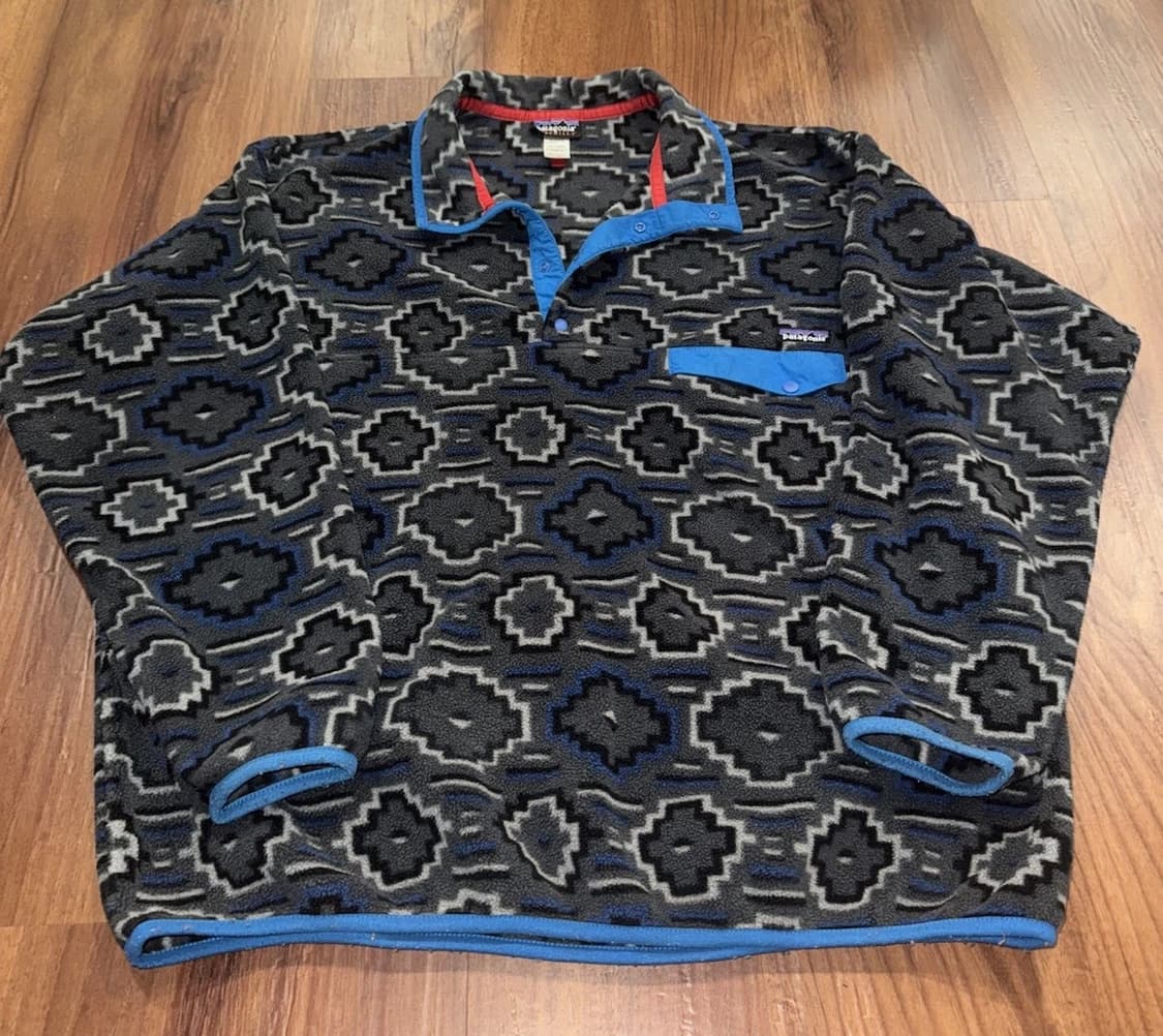 14FW 파타고니아 신칠라 스냅-T 아즈텍 블루/그레이 상품이미지1