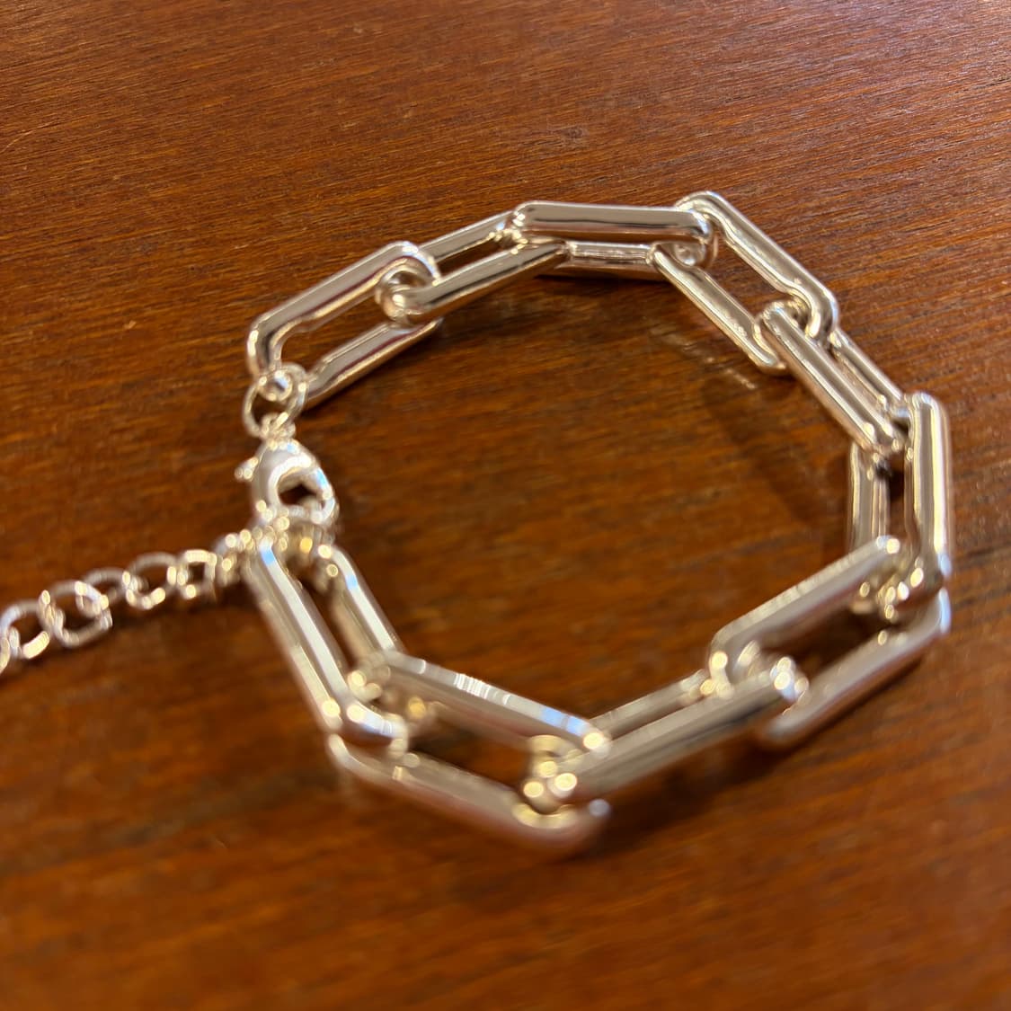 새상품 신주 실버코팅 체인 팔찌 상품이미지4