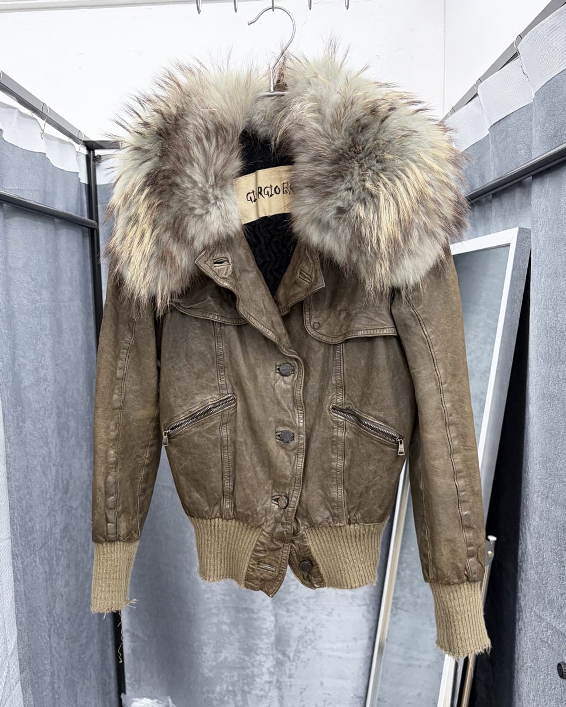 조르지오 브라토 퍼 트리밍 베라펠레 레더 자켓 상품이미지3