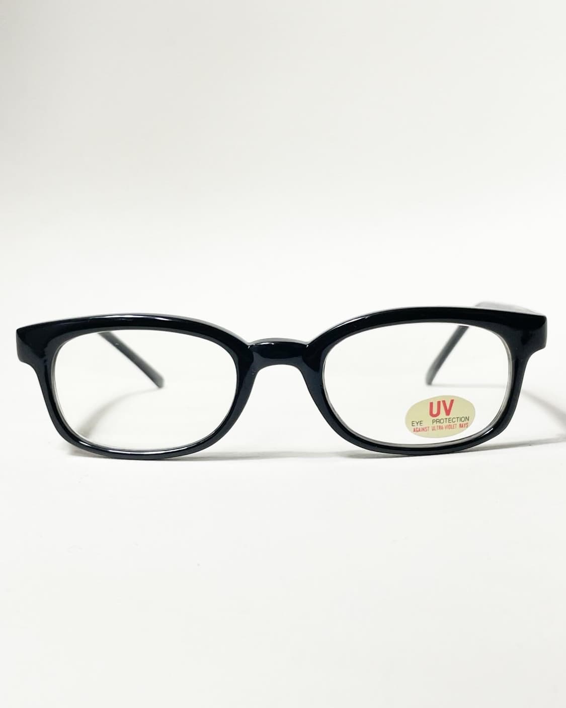 90s 블랙 뿔테 스퀘어 빈티지 안경 상품이미지2